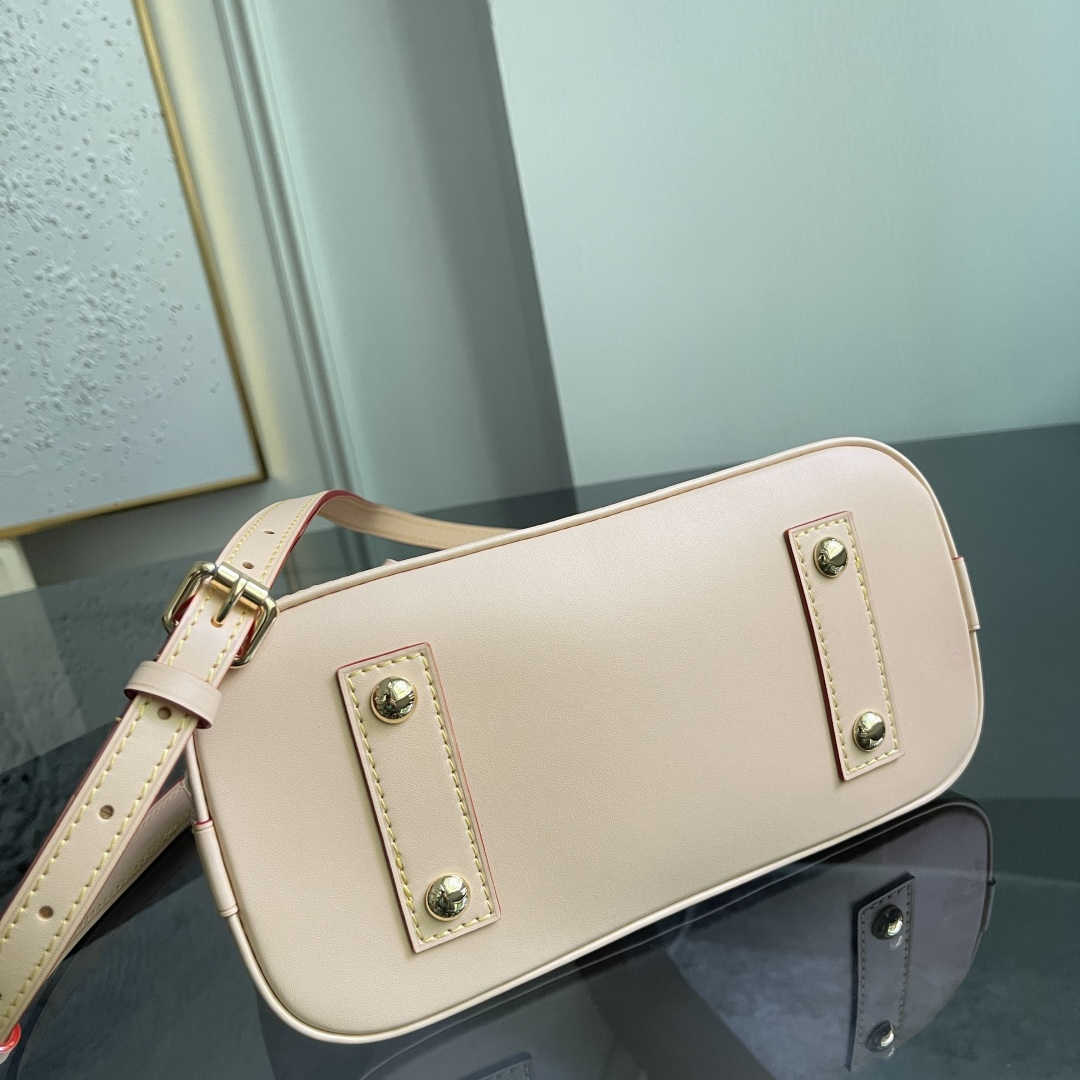 Louis Vuitton Alma BB Handbag in Pink Jacquard Denim - Image 7