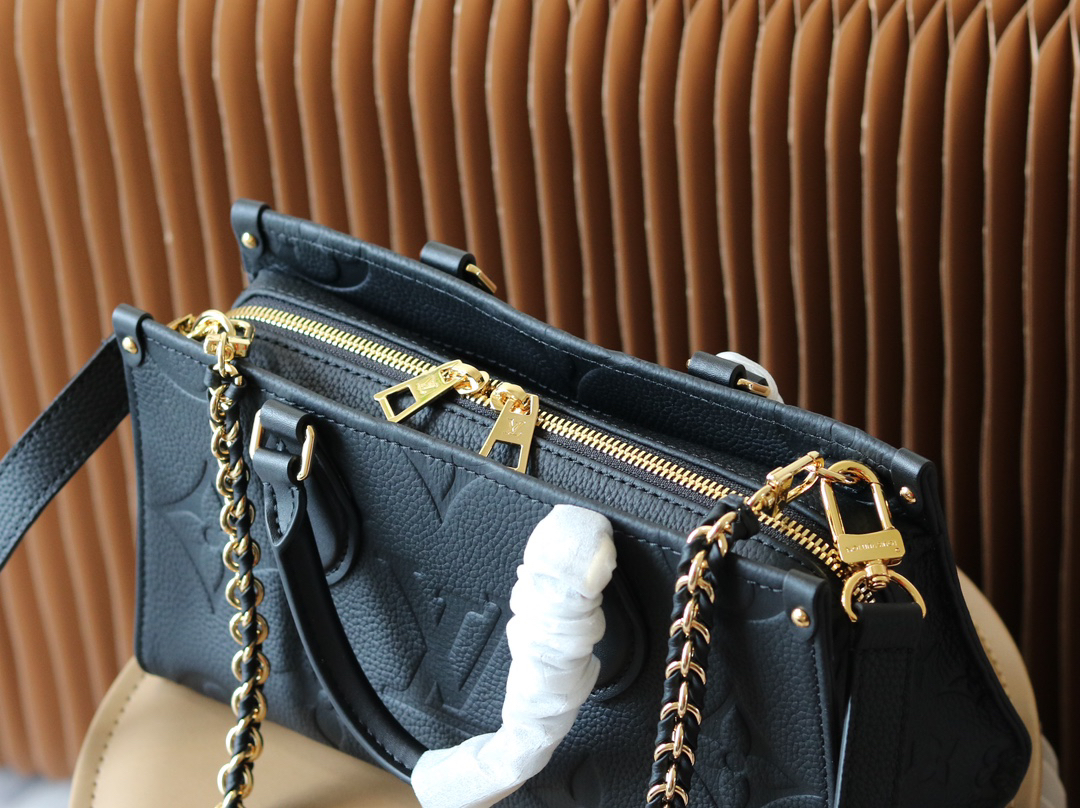 Louis Vuitton OnTheGo Small Tote Bag in Gray Monogram Leather - Image 7