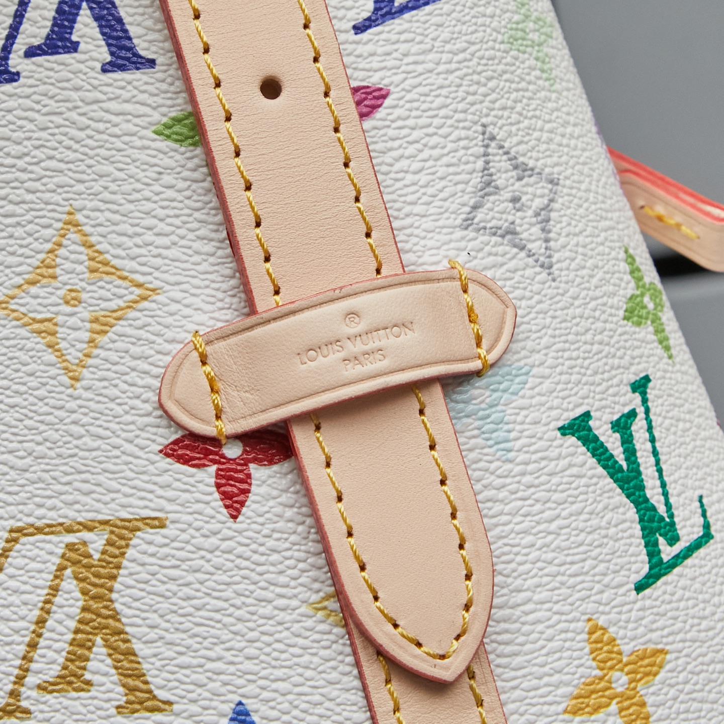 Louis Vuitton CarryAll HL Small Crossbody Bag in White Multicolor Monogram Canvas - Image 7