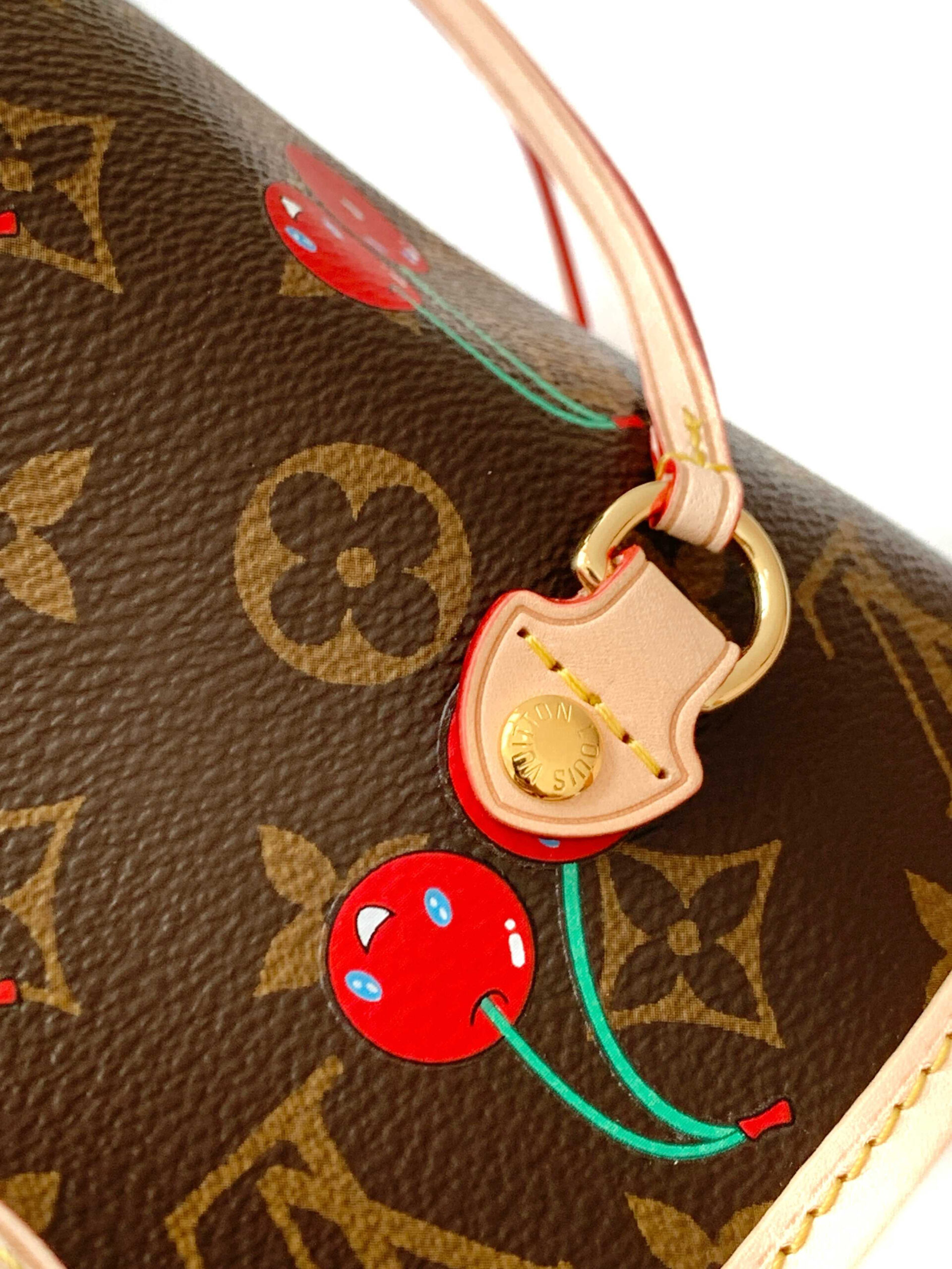 Louis Vuitton Neverfull MM Monogram Cherry Tote Bag - Image 7