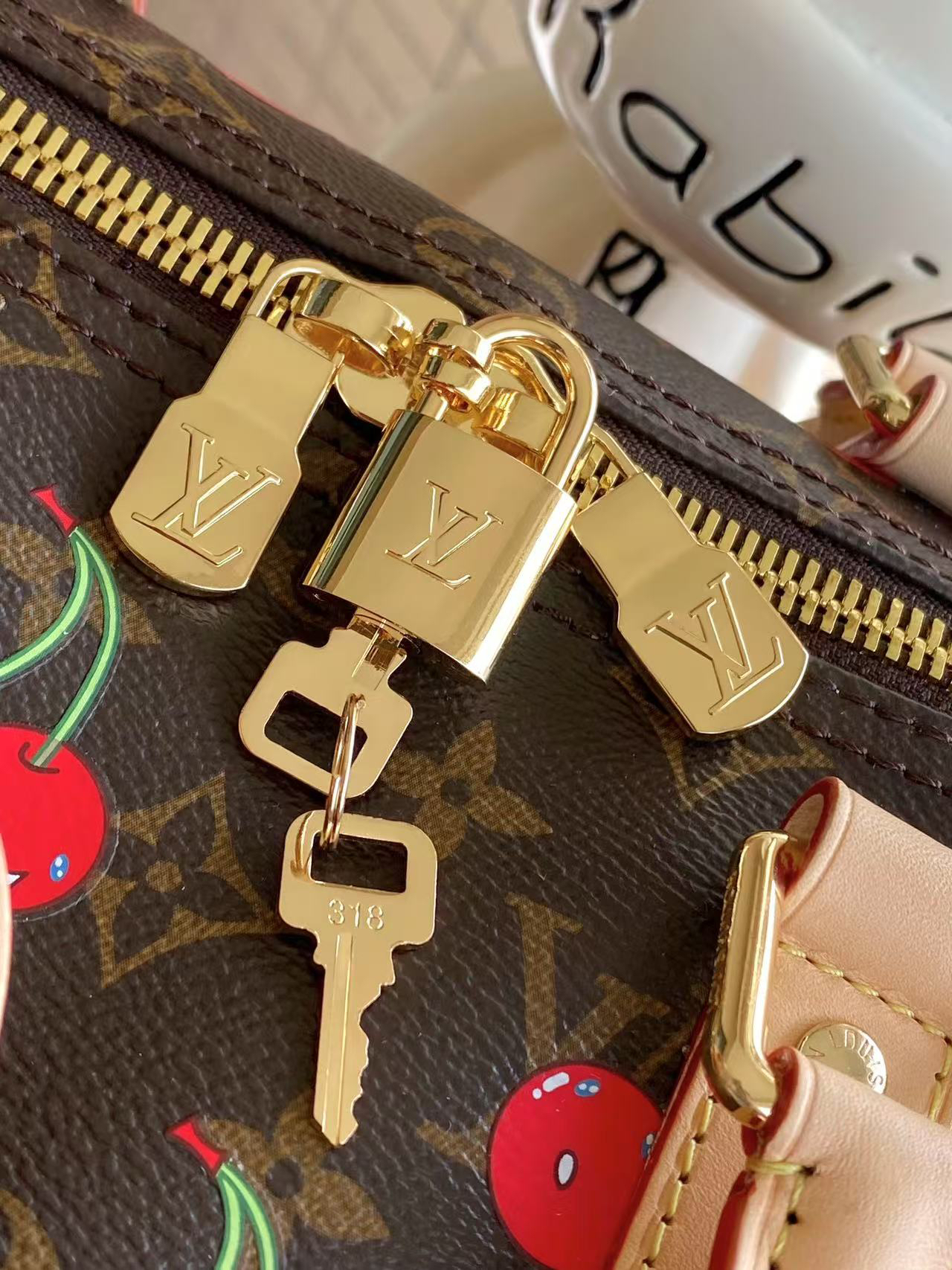 Louis Vuitton Keepall Bandoulière 45 Travel Bag – Takashi Murakami Cherry Monogram - Image 7