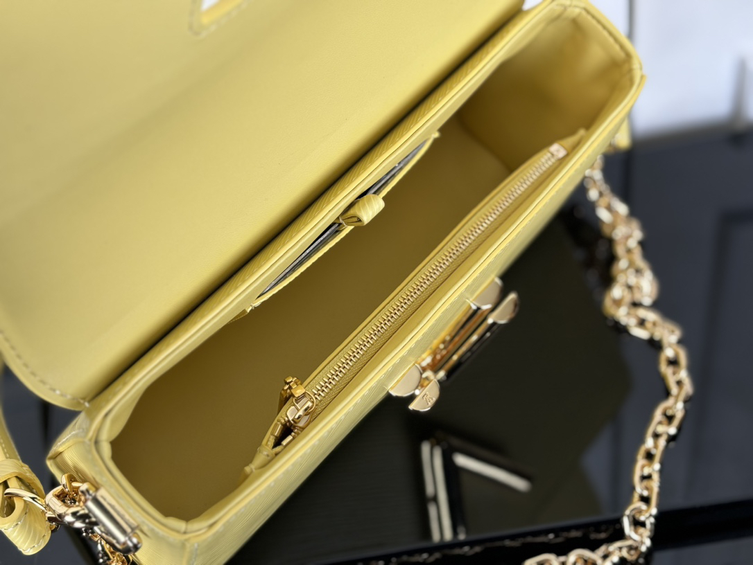 Louis Vuitton Twist West Shoulder Bag in Yellow Epi Leather - Image 7