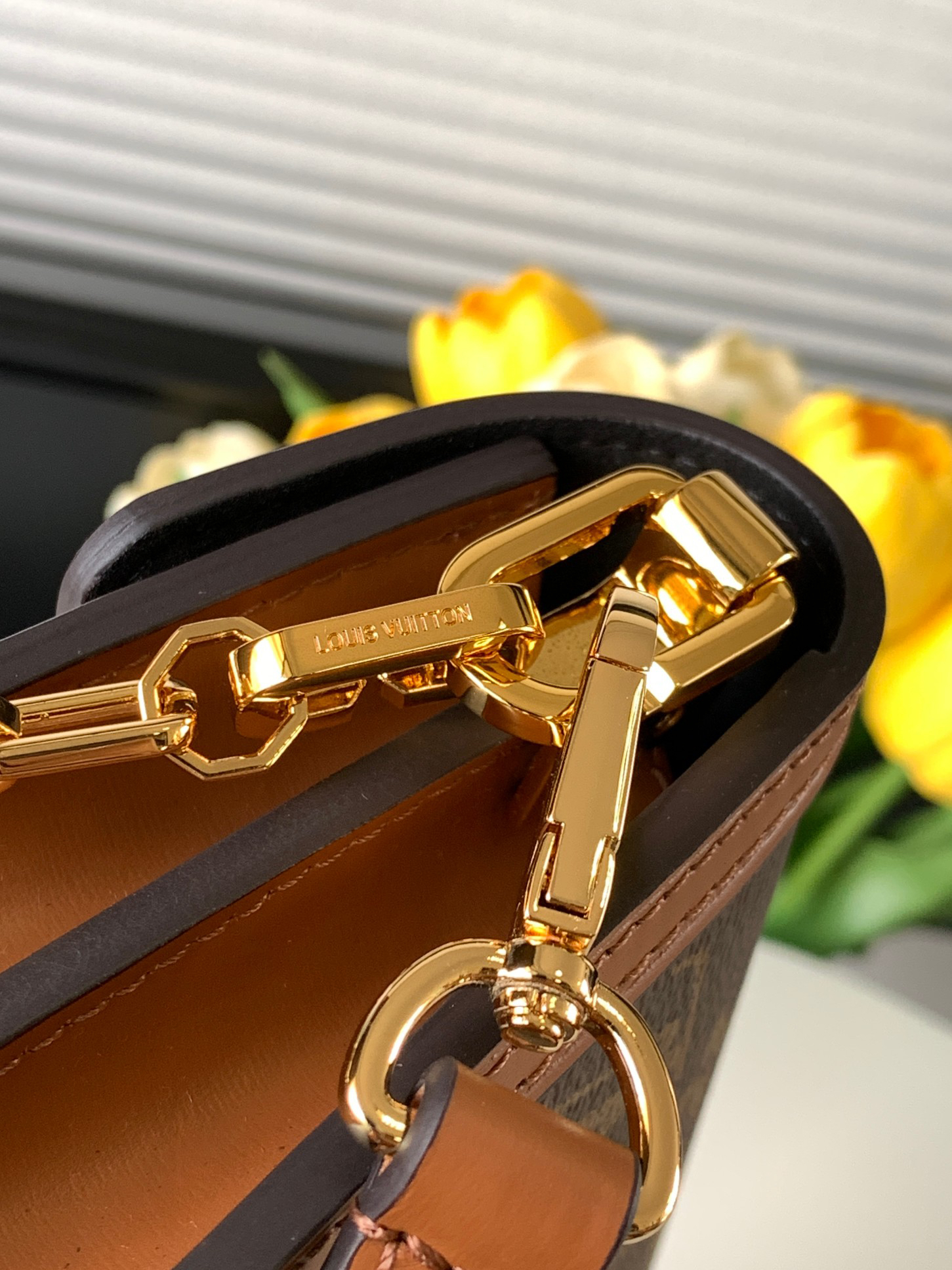 Louis Vuitton Dauphine East West Handbag in Monogram and Monogram Reverse Canvas - Image 7