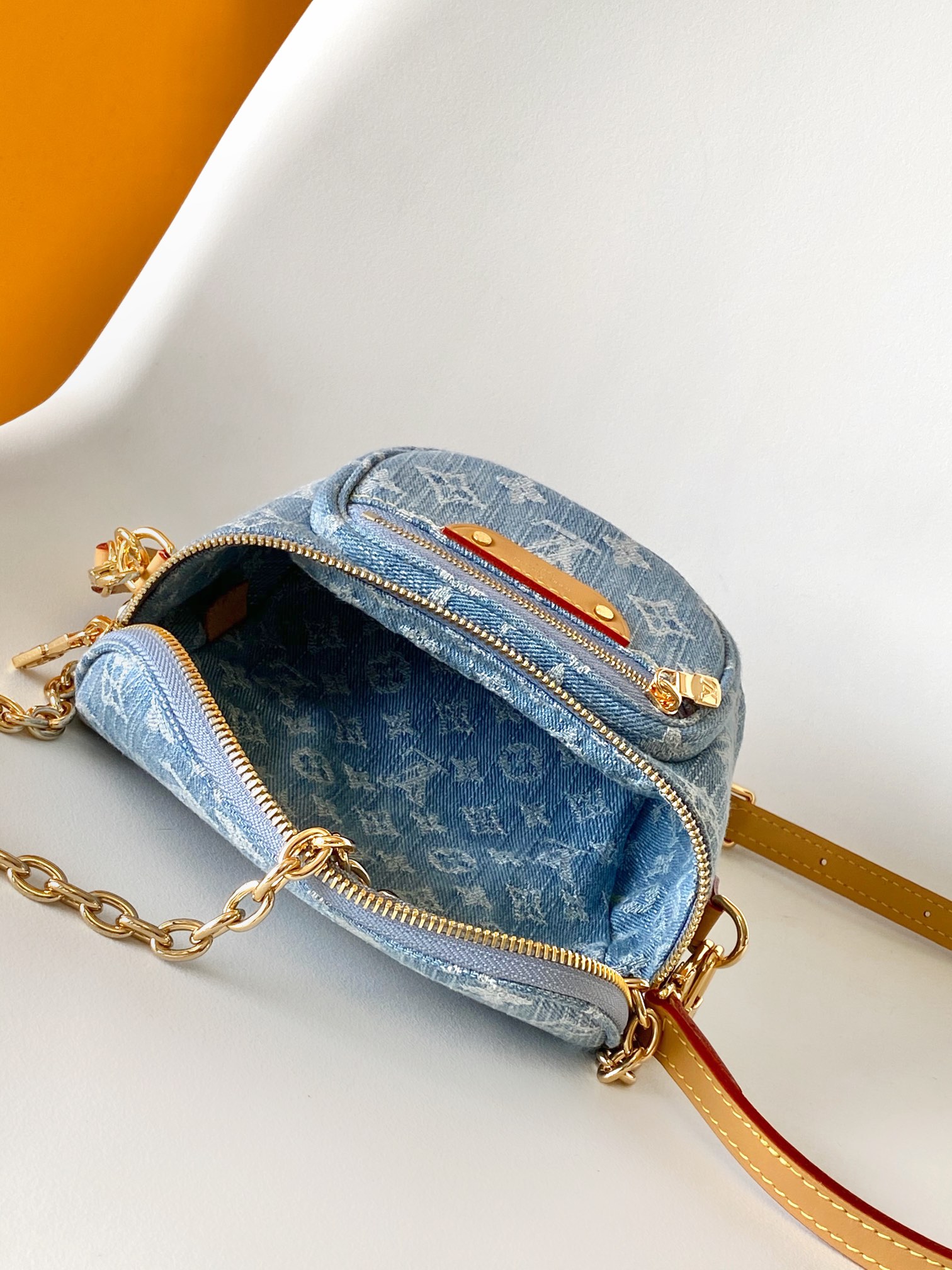Louis Vuitton Mini Bumbag in Washed Denim - Image 7