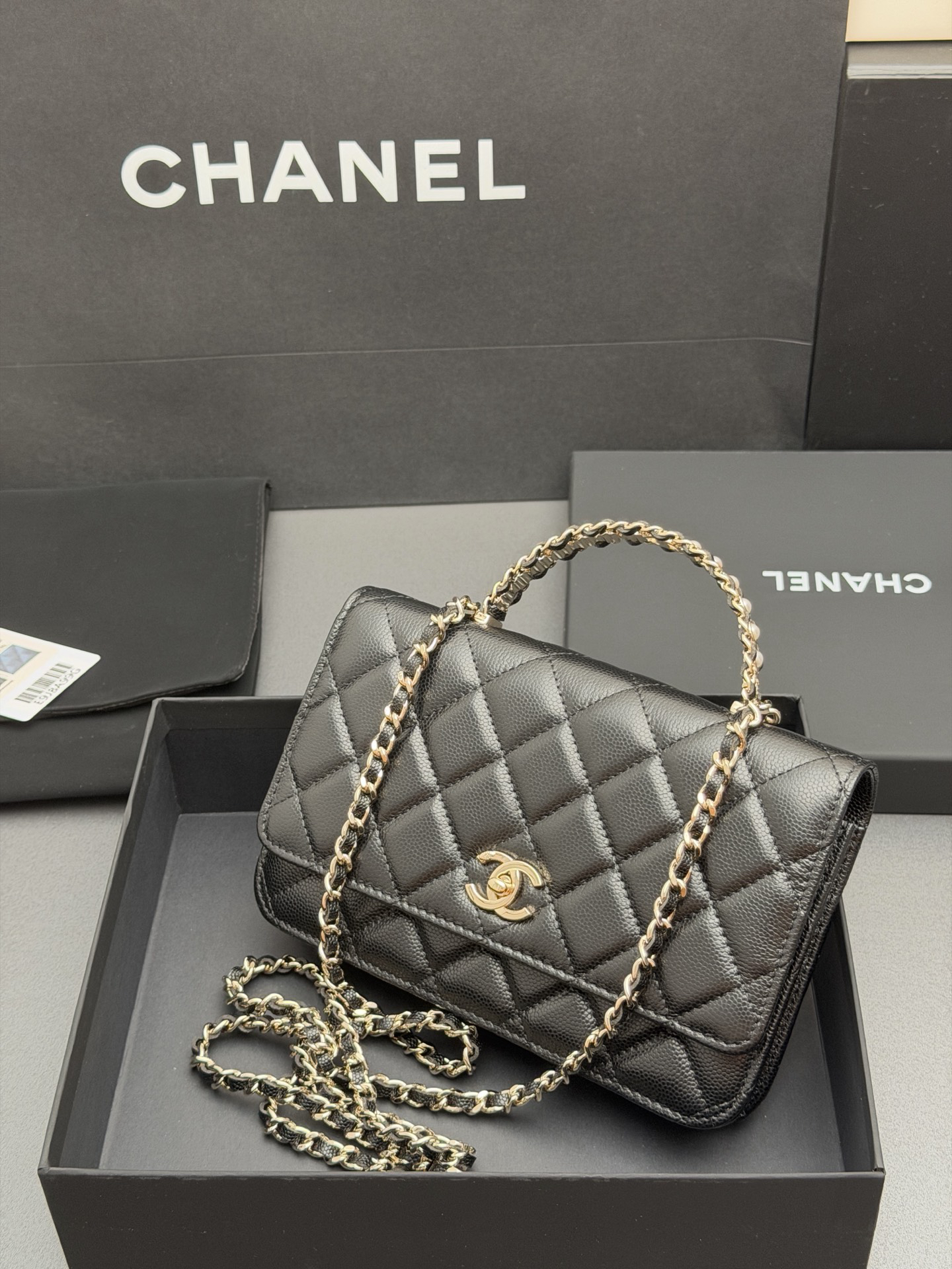 26C Series WOC Caviar-Grain Calfskin Chain Crossbody Bag - Image 7