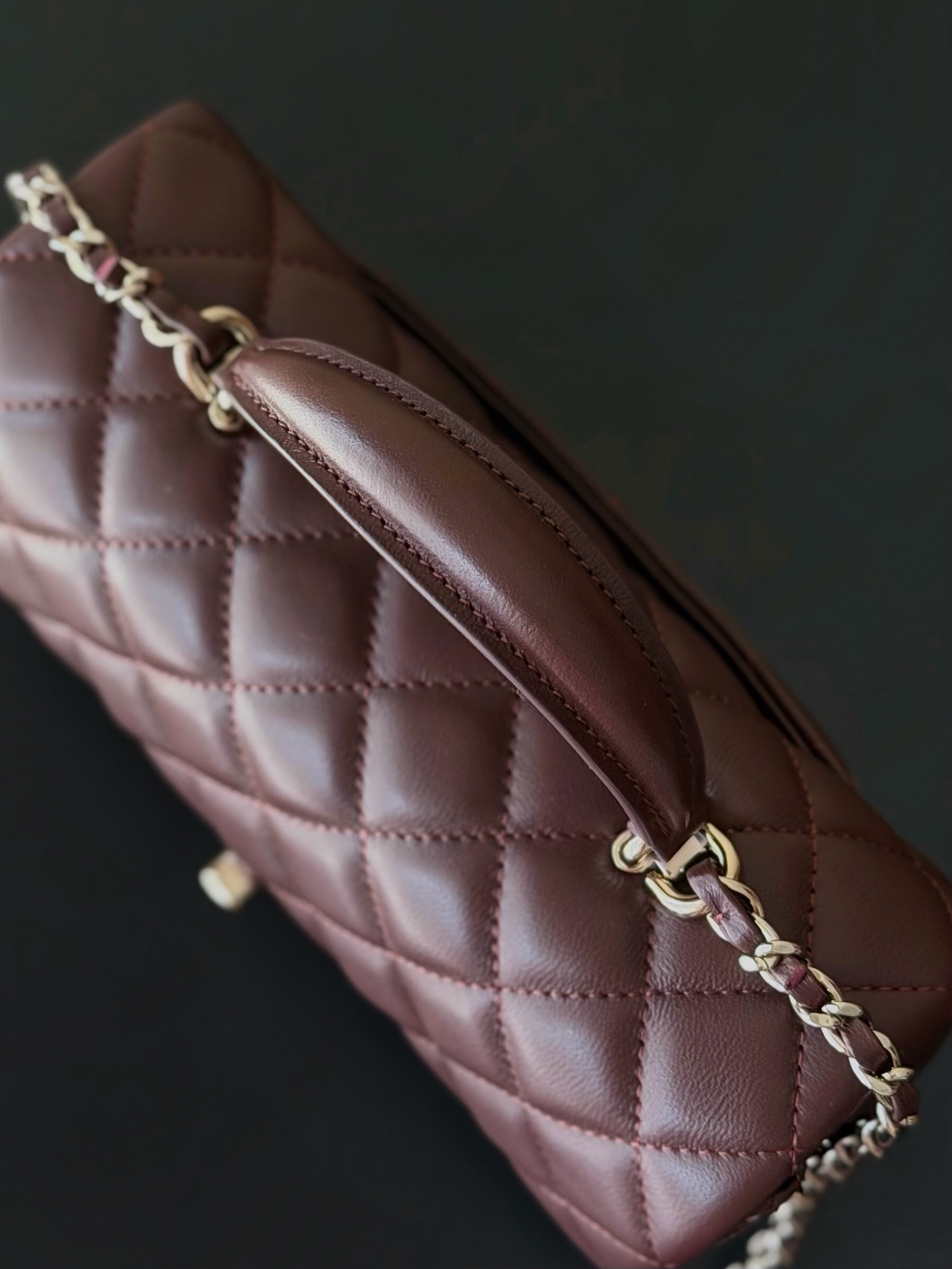 Chanel 21K Mini Classic Flap Bag with Handle AS2431 - Image 7