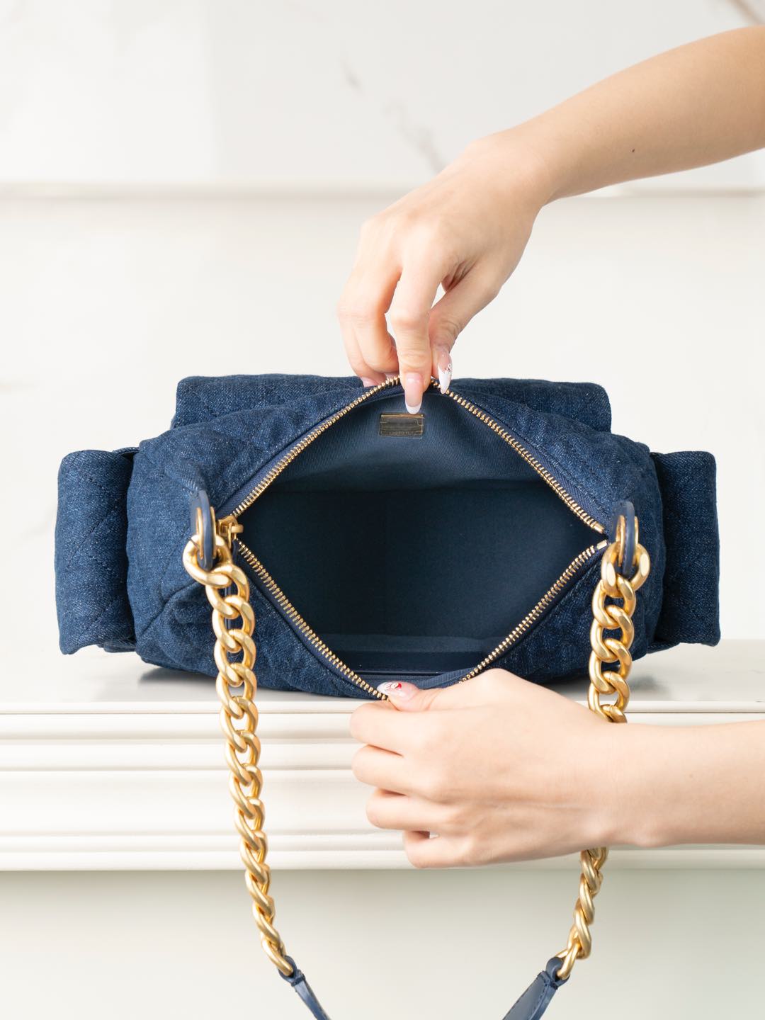 Chanel 25C Denim Hobo Shoulder Bag - Image 7