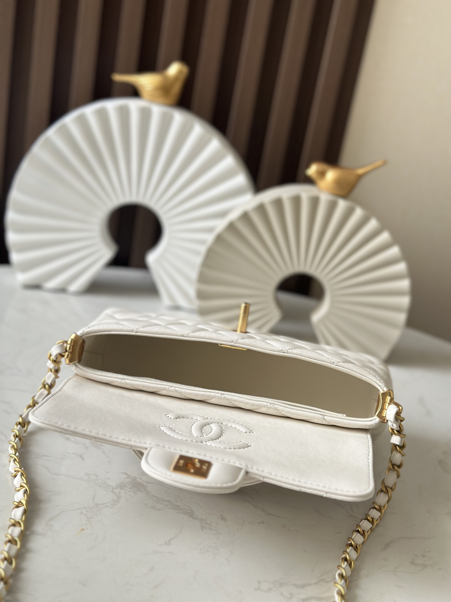 Kelly-Style Handbag in Black with Gold Hardware - Image 7