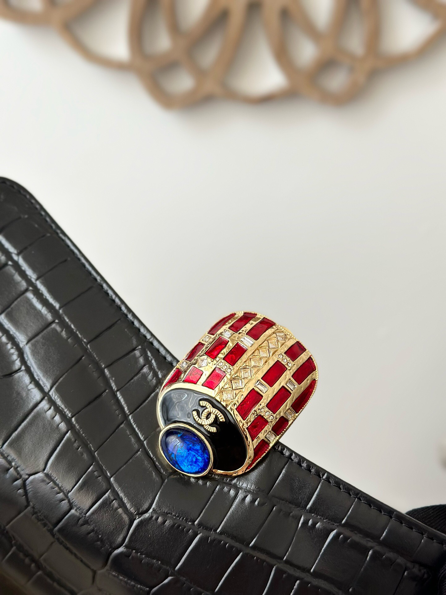 Chanel Vintage Black Caviar Leather Clutch Evening Bag - Image 7