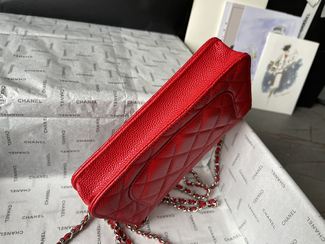 Chanel CF WOC Caviar Leather Chain Wallet - Image 7