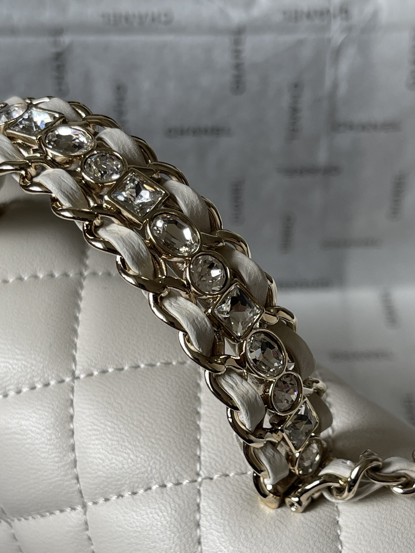 Chanel 23A Crystal Handle CF Mini Flap Bag AS4140 - Image 7
