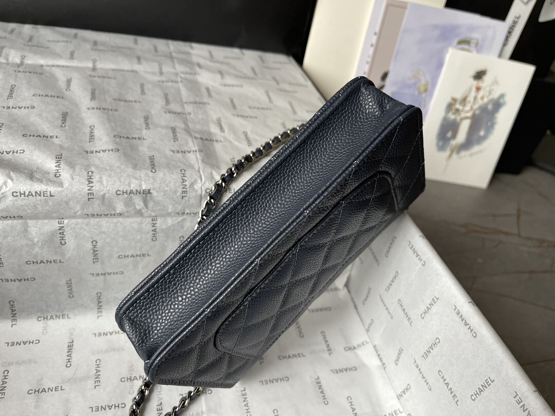 Chanel CF WOC Black Caviar Leather Chain Bag - Image 7