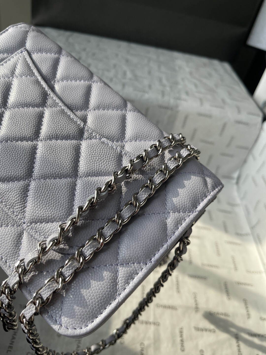 Chanel CF WOC Black Caviar Leather Chain Bag - Image 7