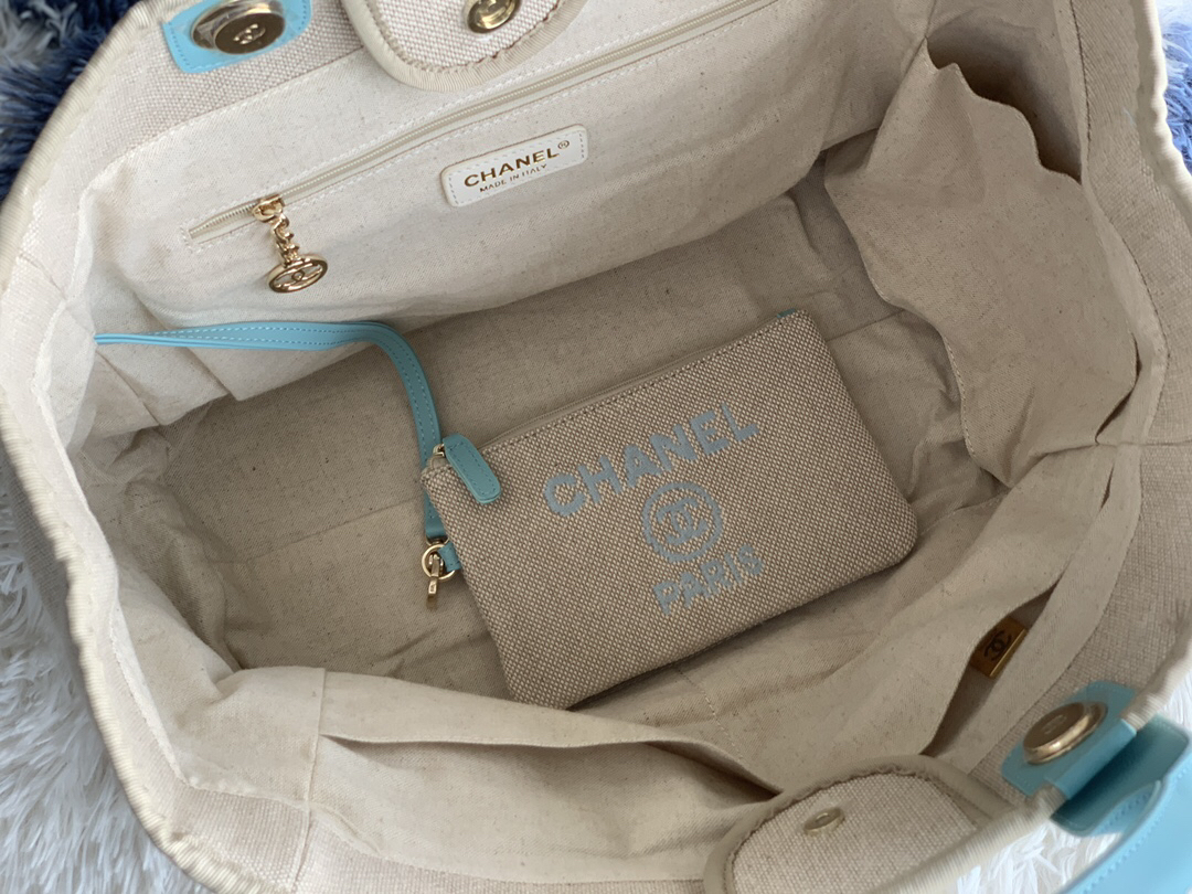 Chanel AS66941 Denim Canvas Shopping Tote - Image 7