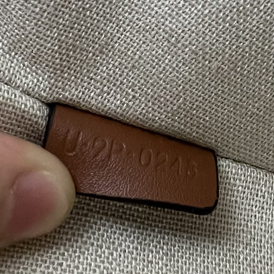 Celine Handbag in Blue Striped Textile with Brown Logo - Image 7