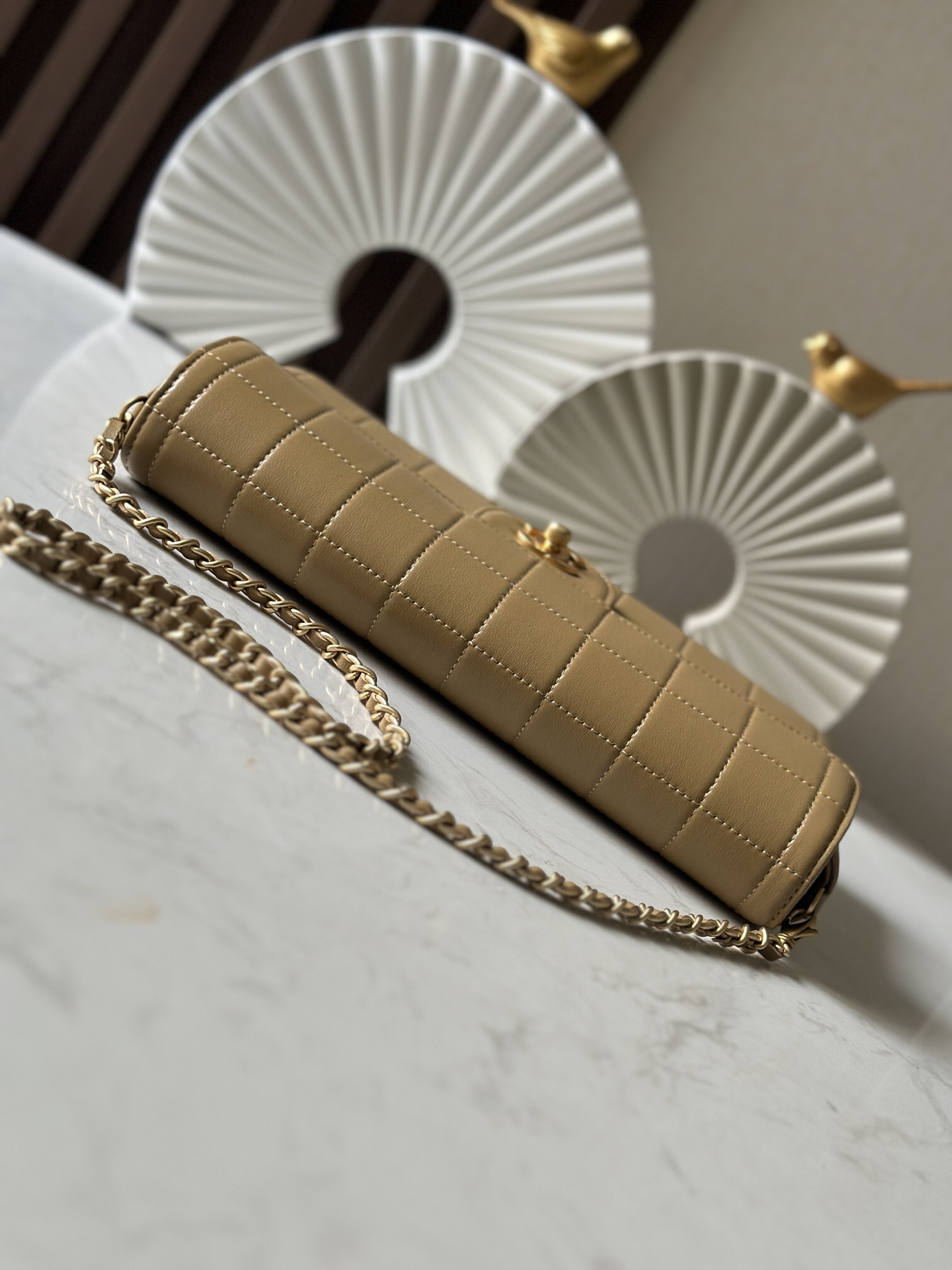 Vintage Quilted Lambskin Underarm Bag - Image 7