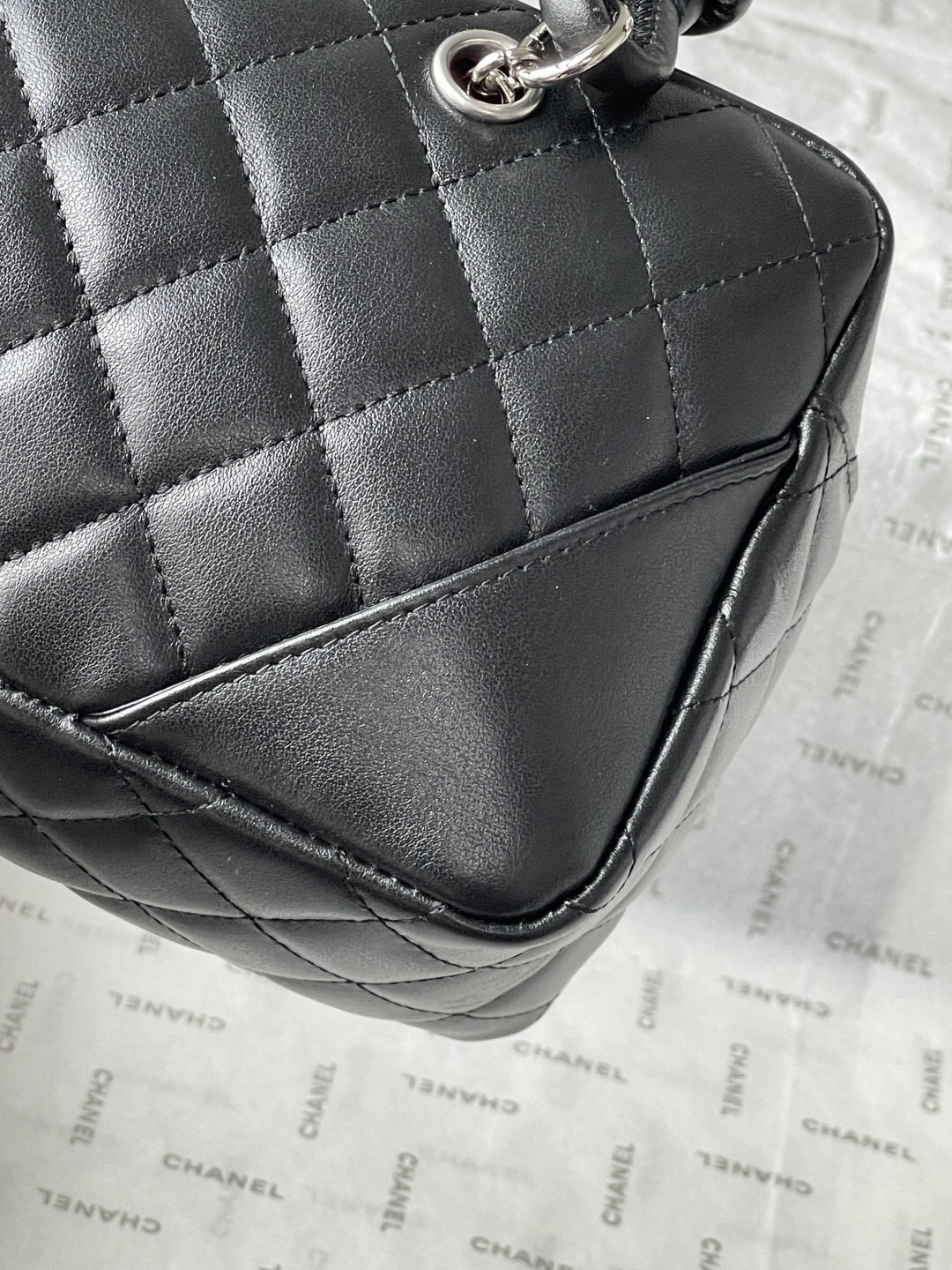 Chanel Black and White Panda Bowling Bag - Image 7