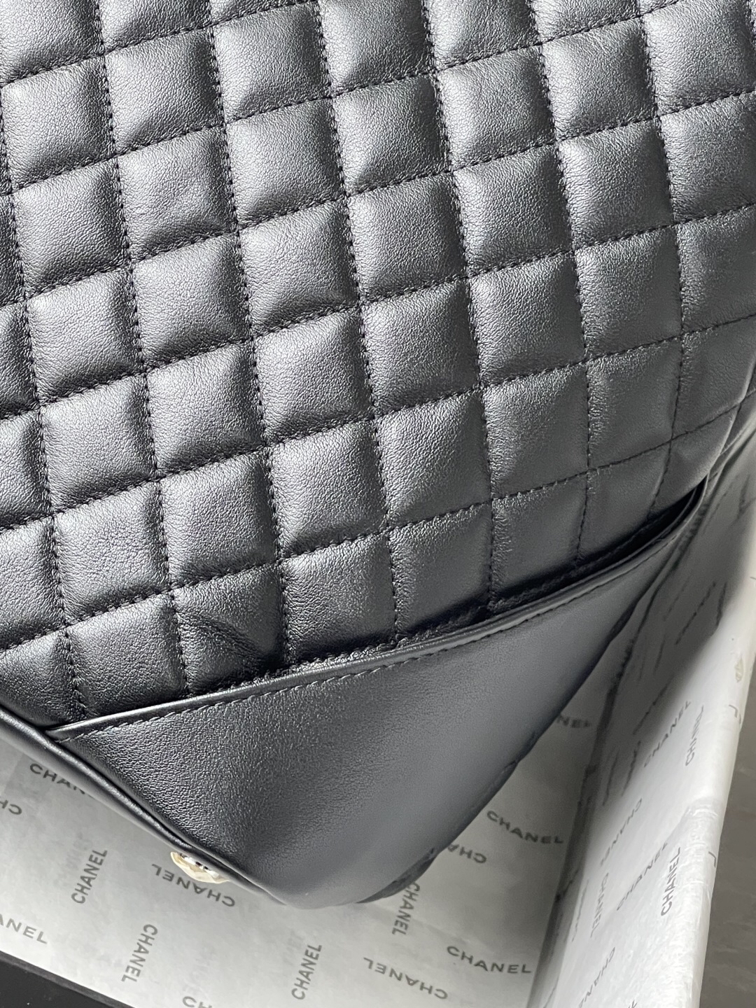 Chanel Black and White Panda Bowling Bag - Image 7