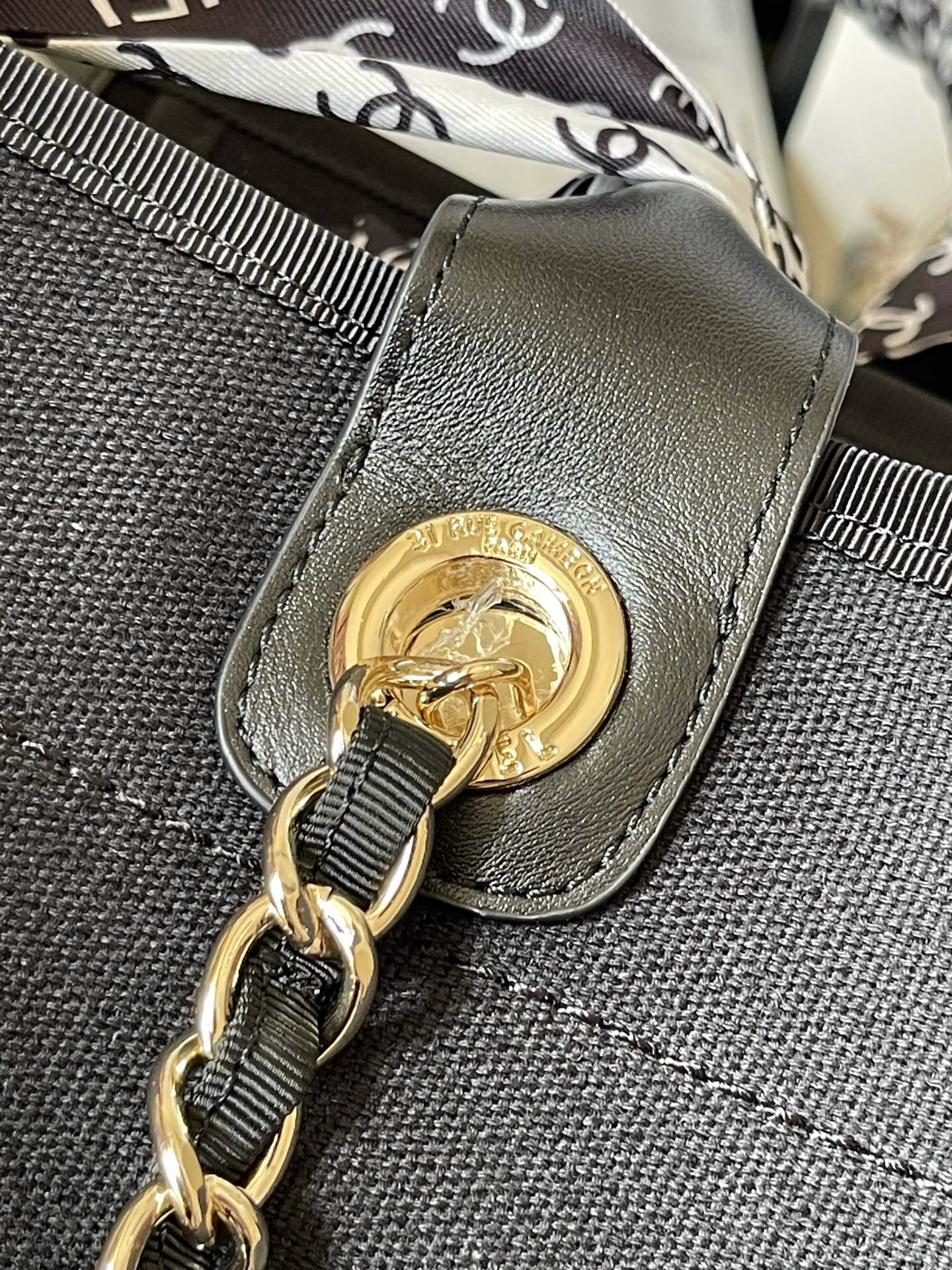 Chanel 2022 Canvas Tote Bag with Leather Handles - Image 7