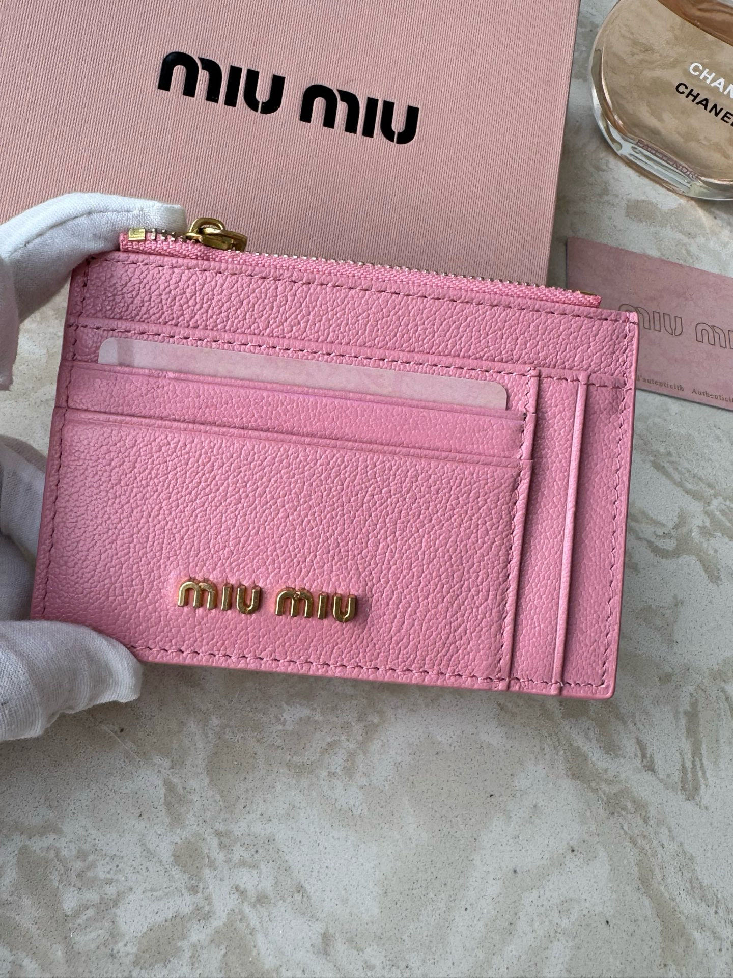 Miu Miu Leather Slim Card Holder - Image 7