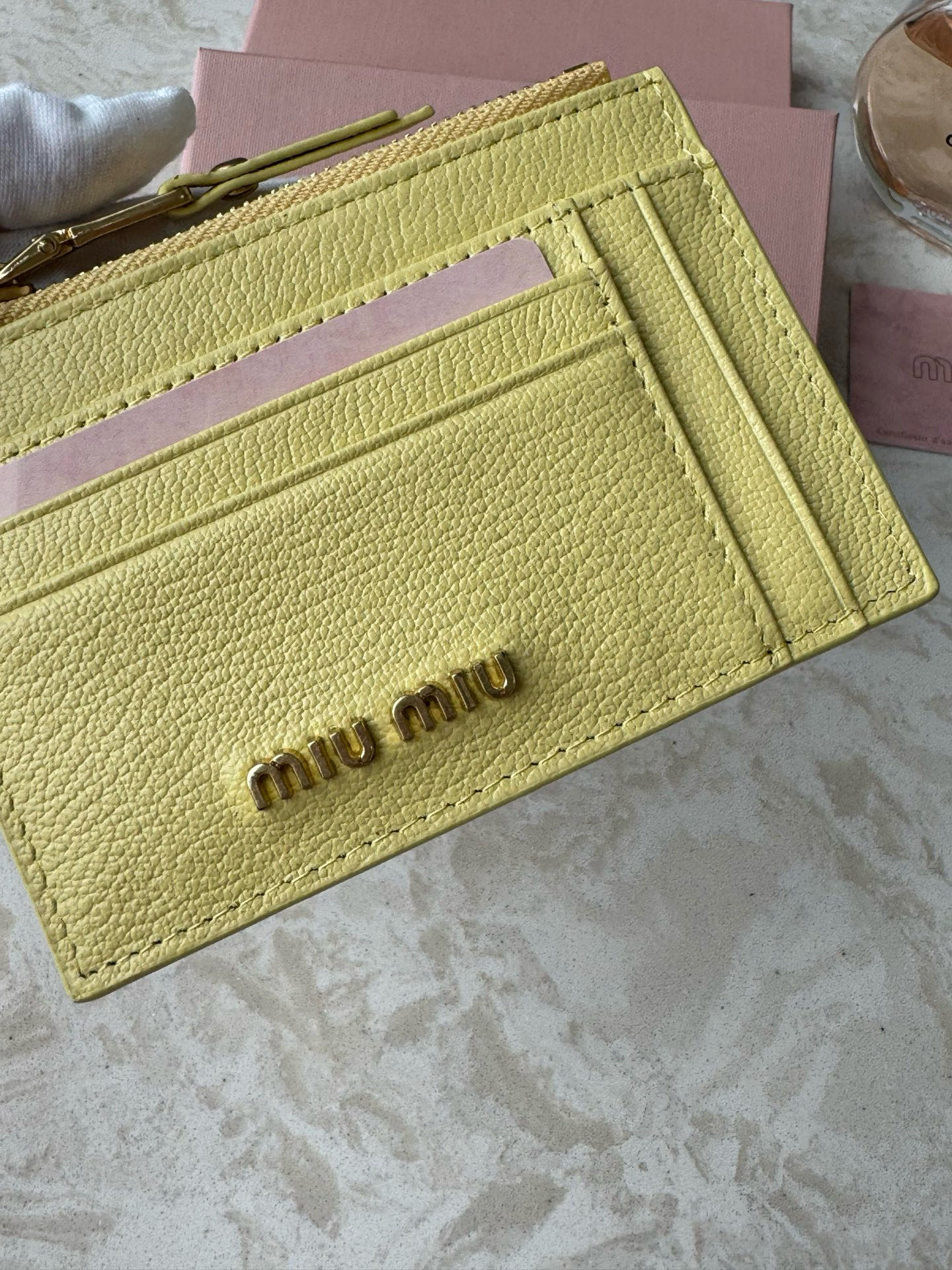 Miu Miu Leather Card Holder - Image 7