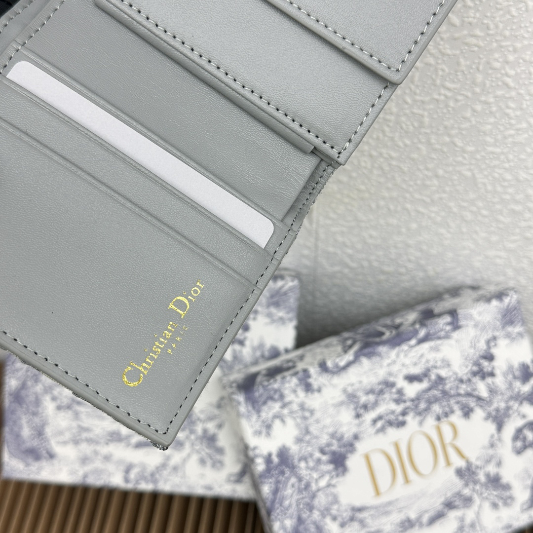 Dior Saddle Lotus Nymphea Wallet in Blue Dior Oblique - Image 7