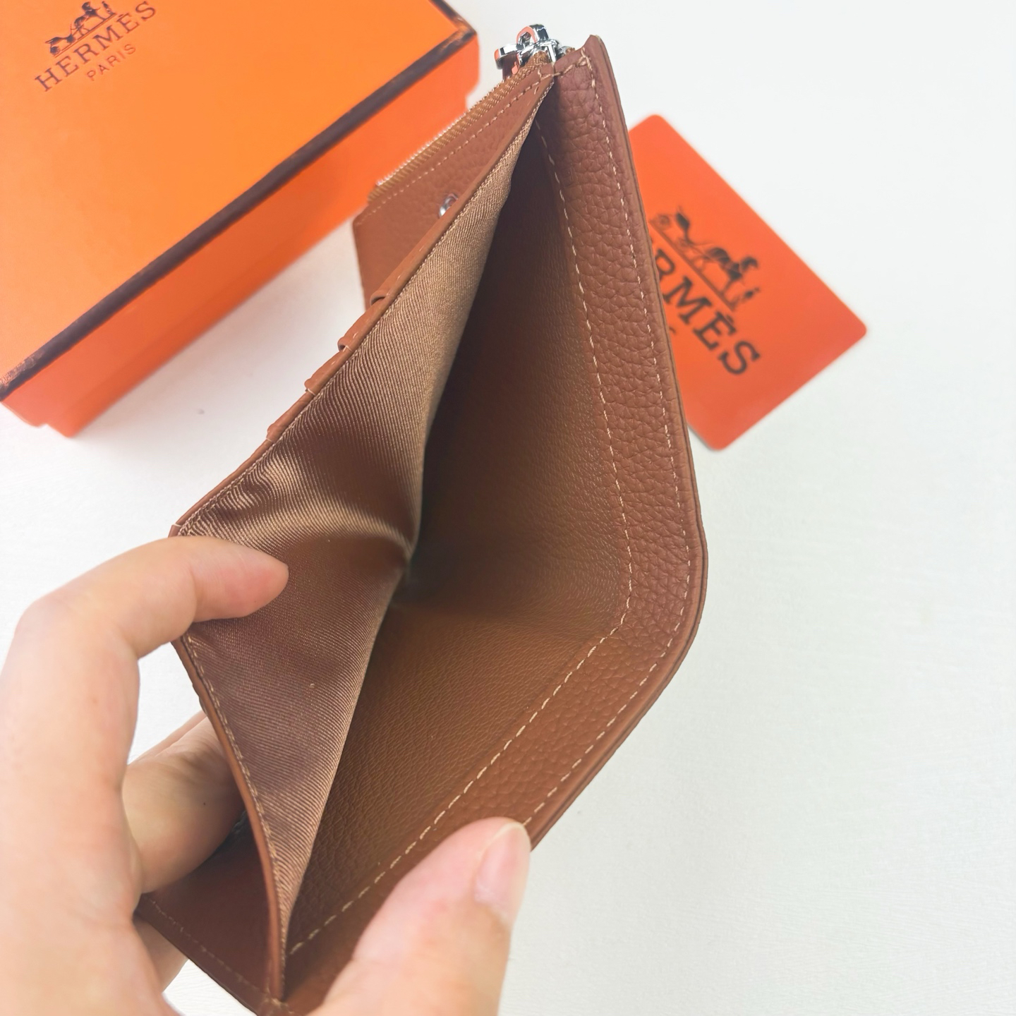 Hermes Silk'in Togo Leather Wallet - Image 7