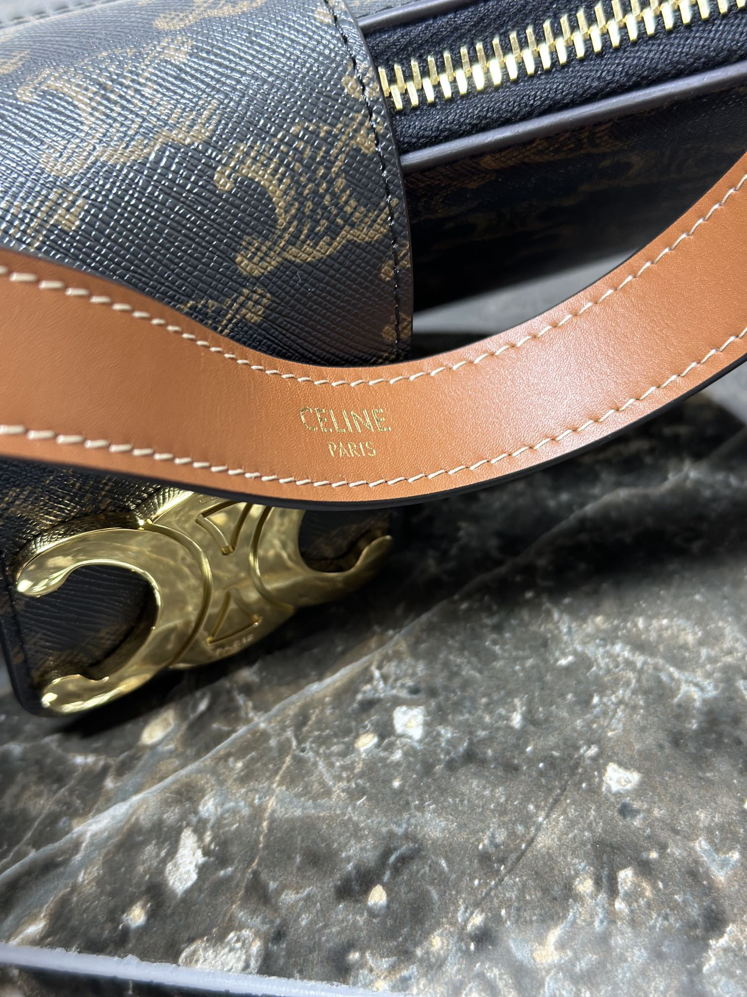AVA Triomphe Canvas and Leather Handbag - Image 7