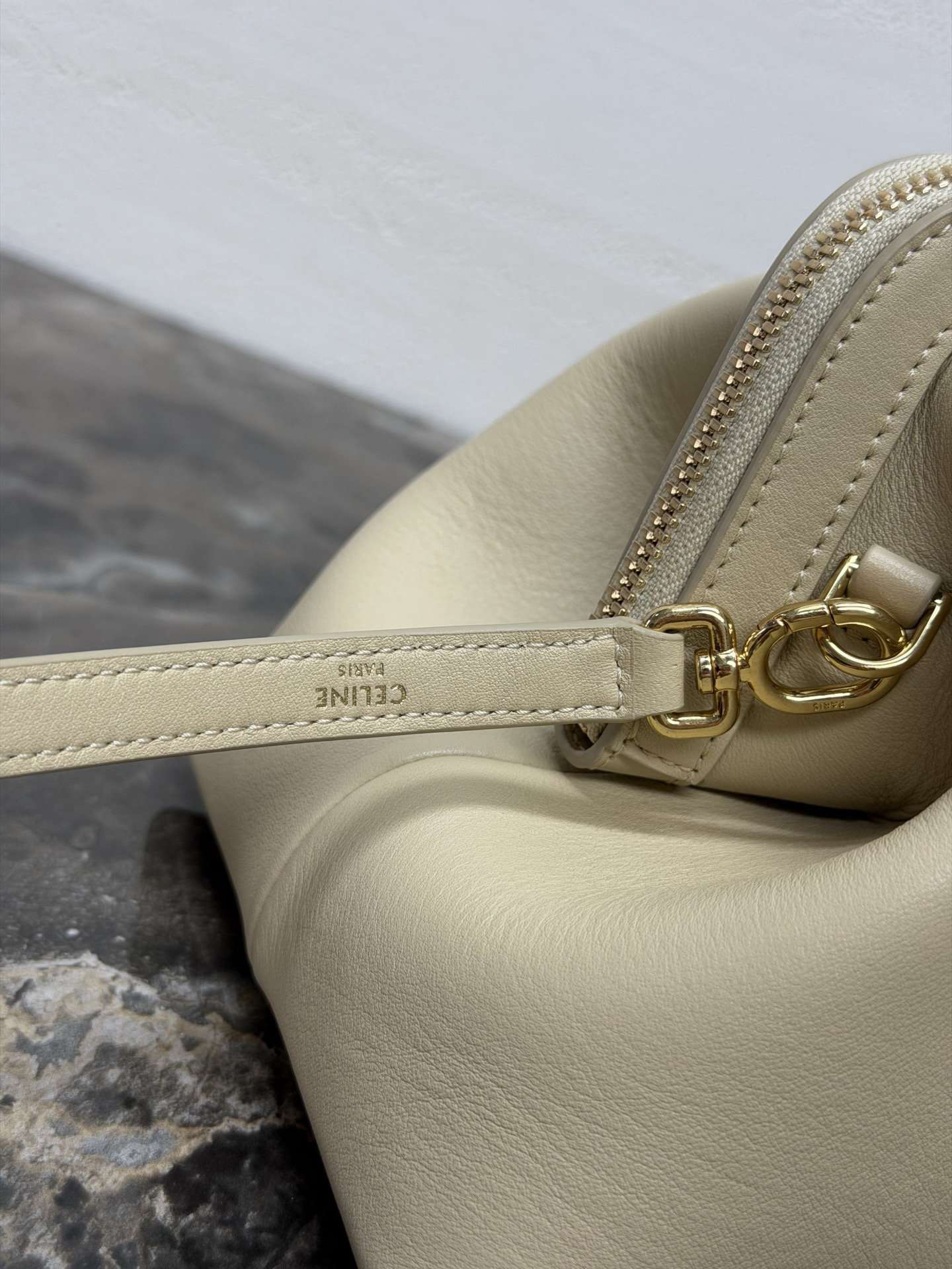 Small Leather Handbag with Steel Hardware - Image 7