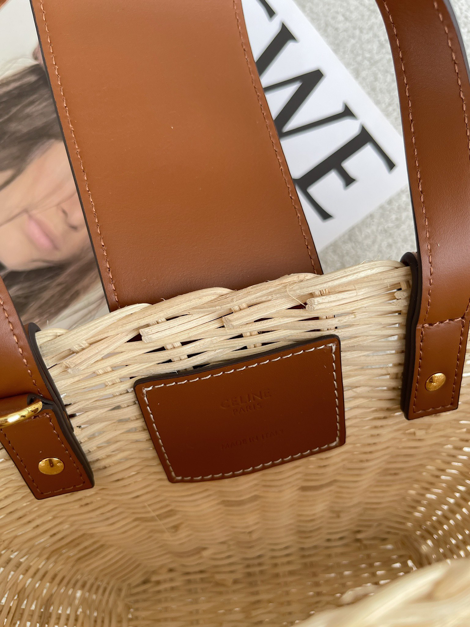 TEEN COUFFIN Plant-Based Material and Natural Cowhide Leather Handbag - Image 7