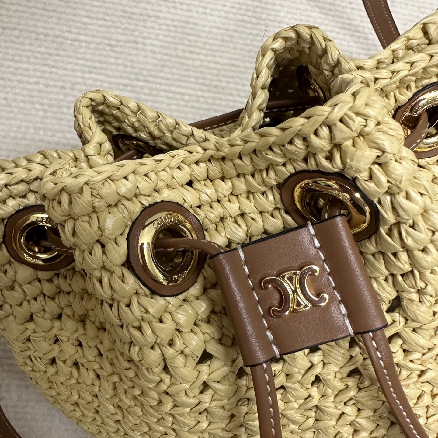 CELINE Teen Clara Woven Crossbody Bag - Image 7