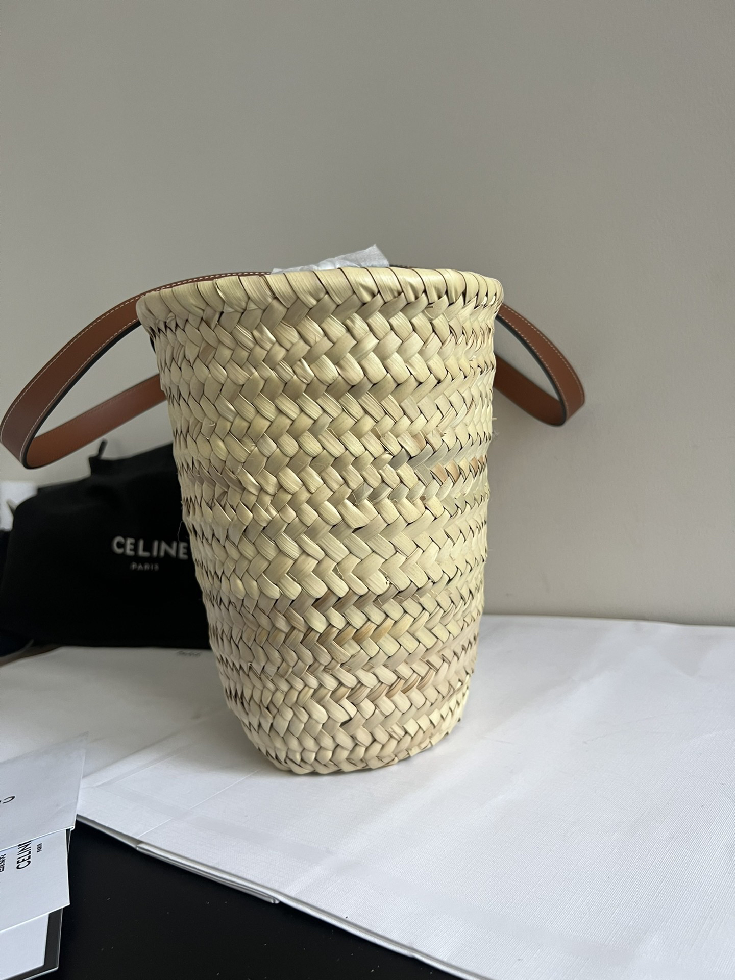 Celine Classic Woven Basket Tote Bag - Image 7