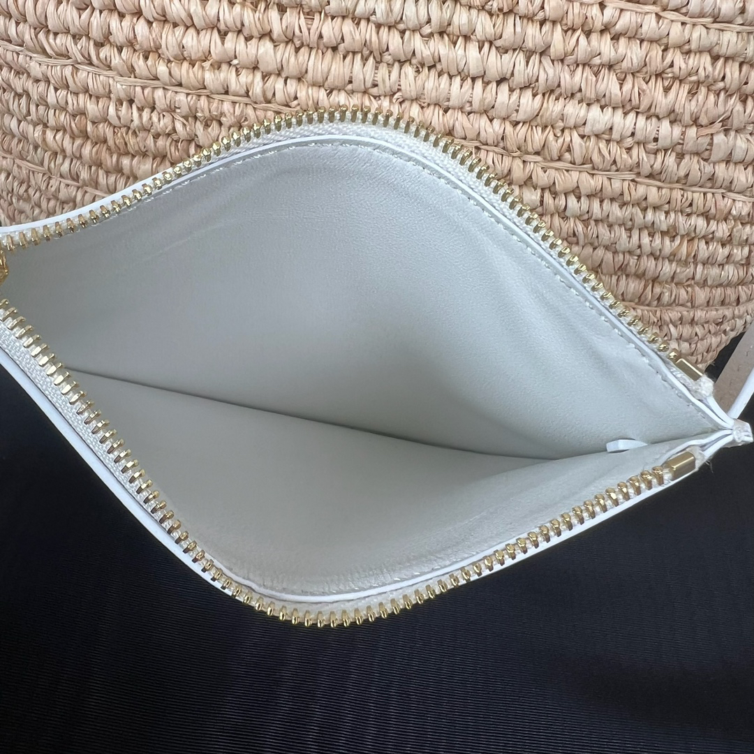 TEEN Woven Fabric and Cowhide Leather Soft Classic Handbag - Image 7