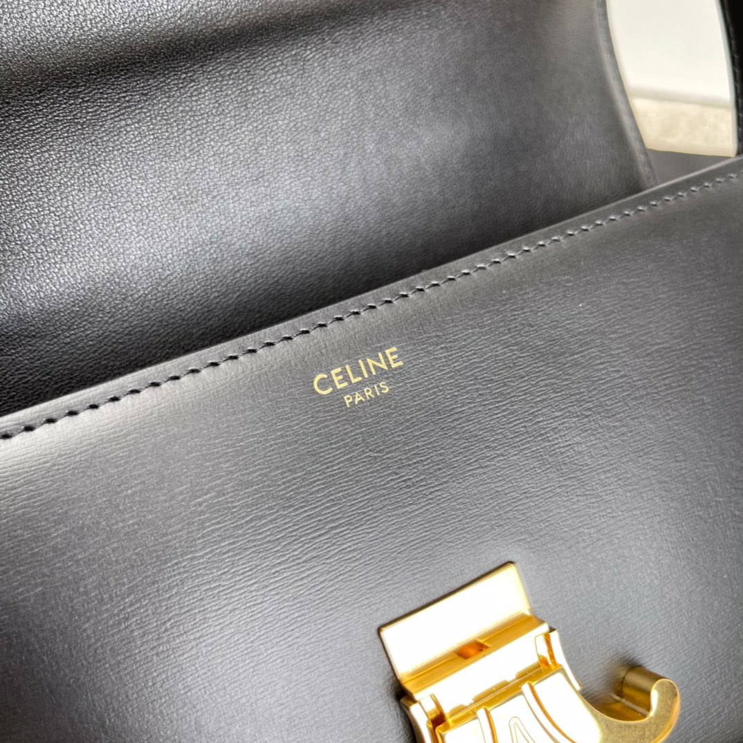 TRIOME Glossy Leather Shoulder Bag in Yellow-Brown with Hand-Rubbed Texture - Image 7
