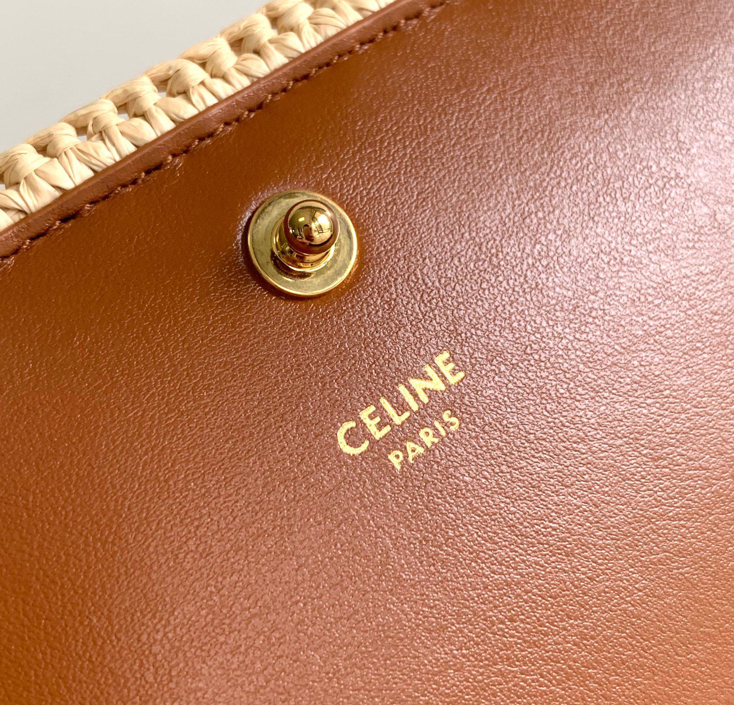 Celine Multichette Raffia Woven Handbag - Image 7