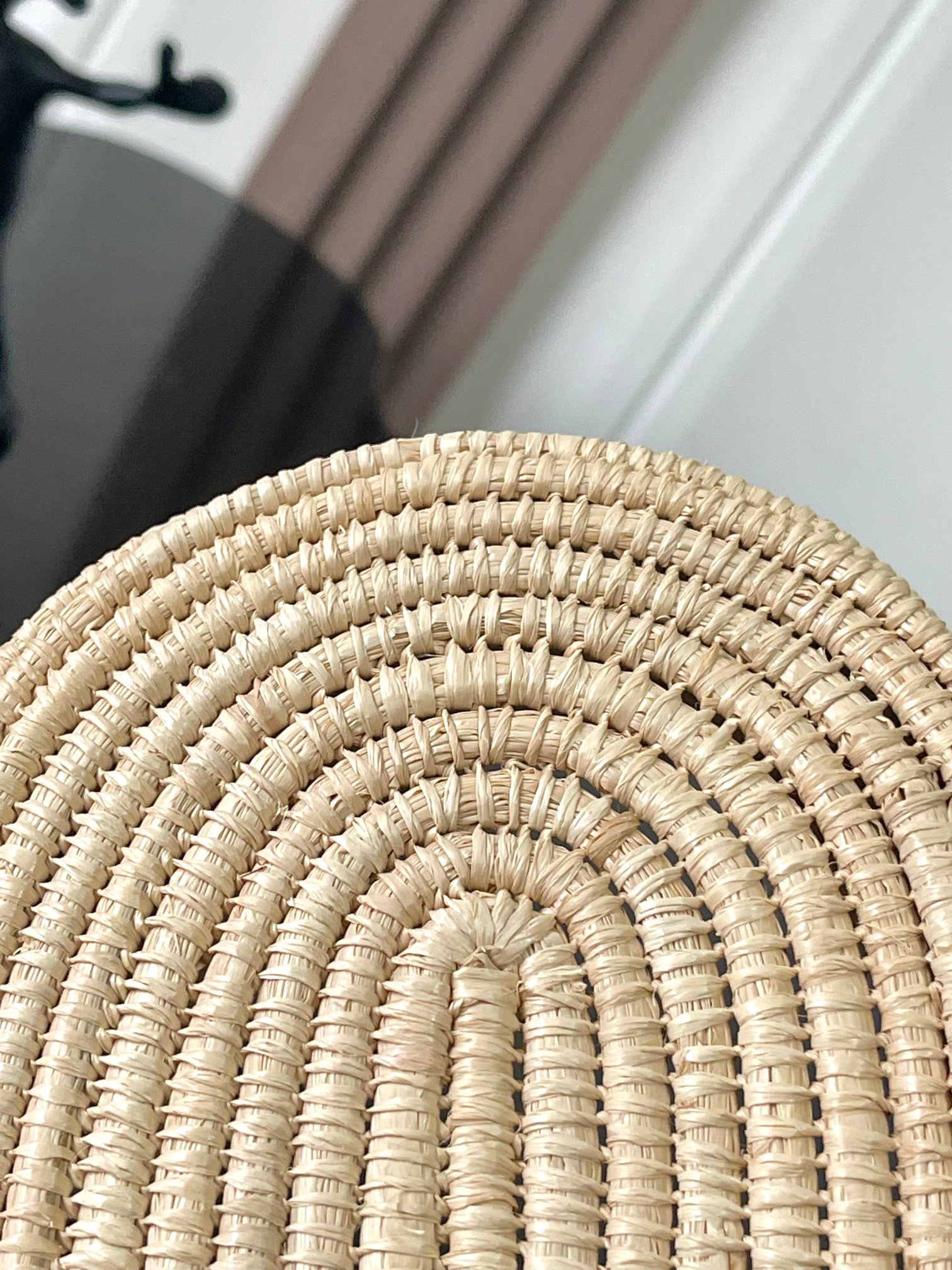 Celine Raffia Woven Basket Tote Bag - Image 7
