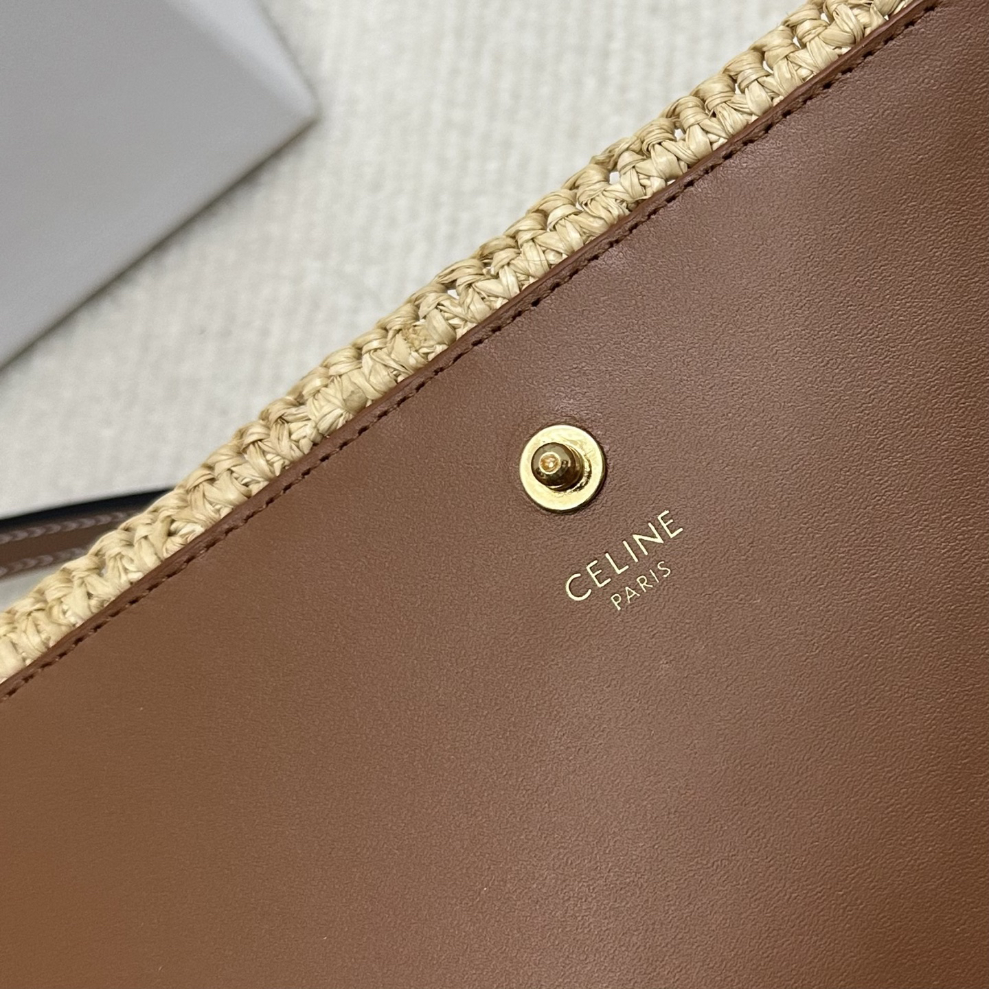 CELINE Multichette Woven Plant-Fiber Shoulder Bag - Image 7
