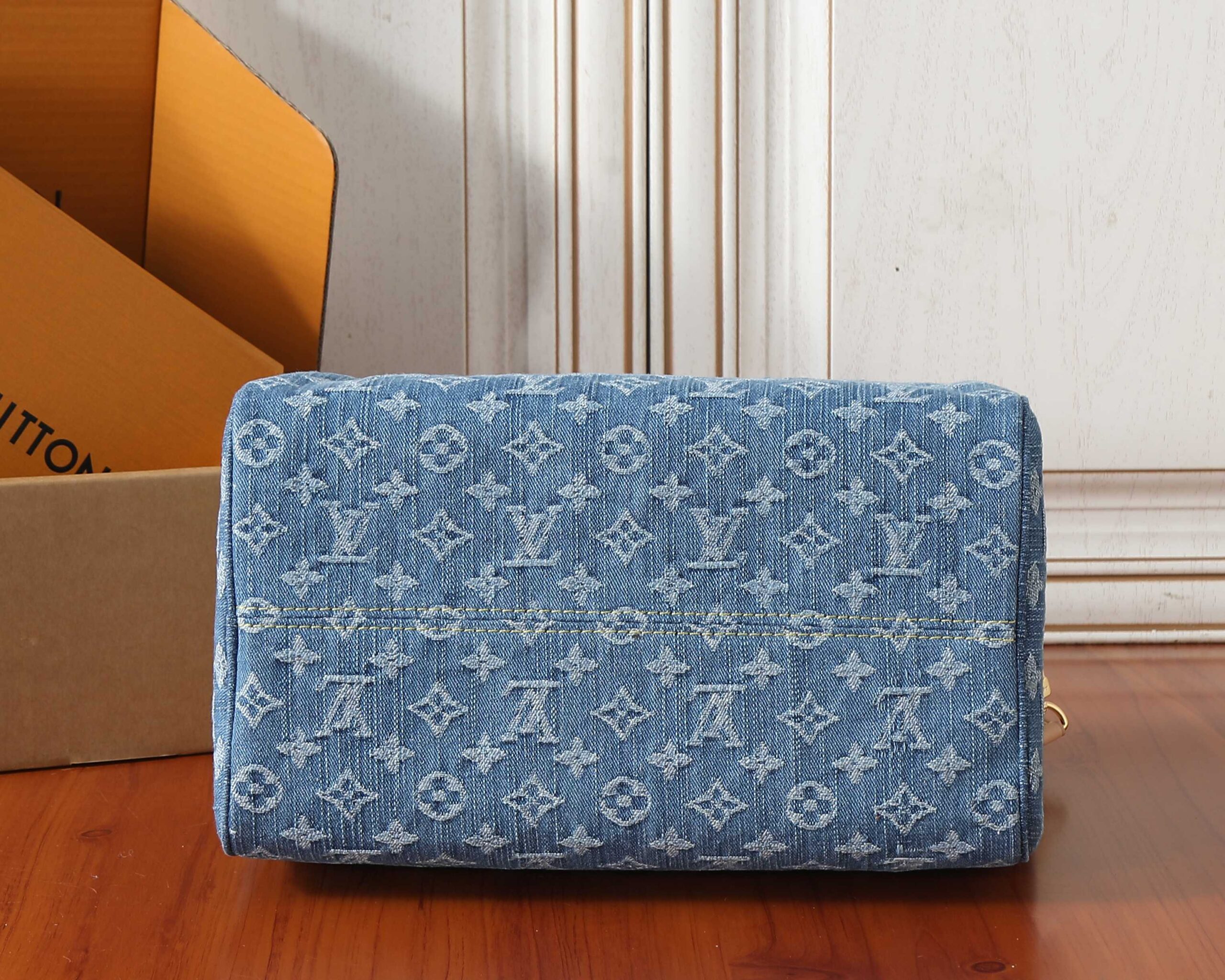 Louis Vuitton Speedy Soft 30 Denim Handbag - Image 7