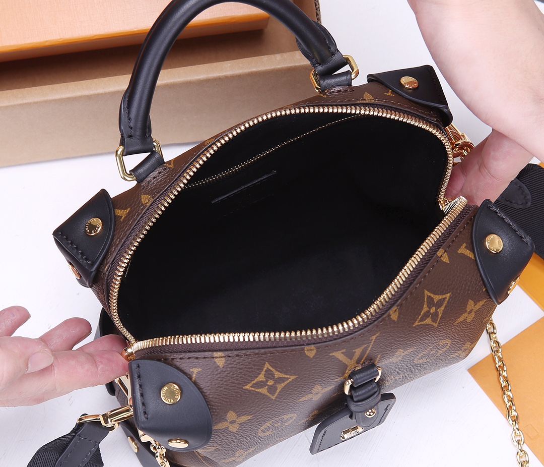 Louis Vuitton Petite Malle Souple Monogram Canvas Crossbody Bag - Image 8