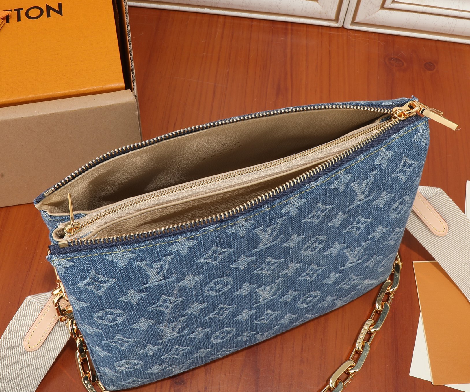 Louis Vuitton Coussin Small Denim Crossbody Bag - Image 8