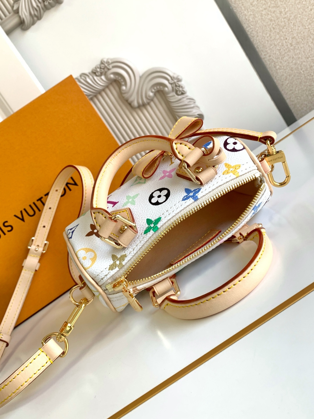 Louis Vuitton x Takashi Murakami Nano Speedy Handbag - Image 8