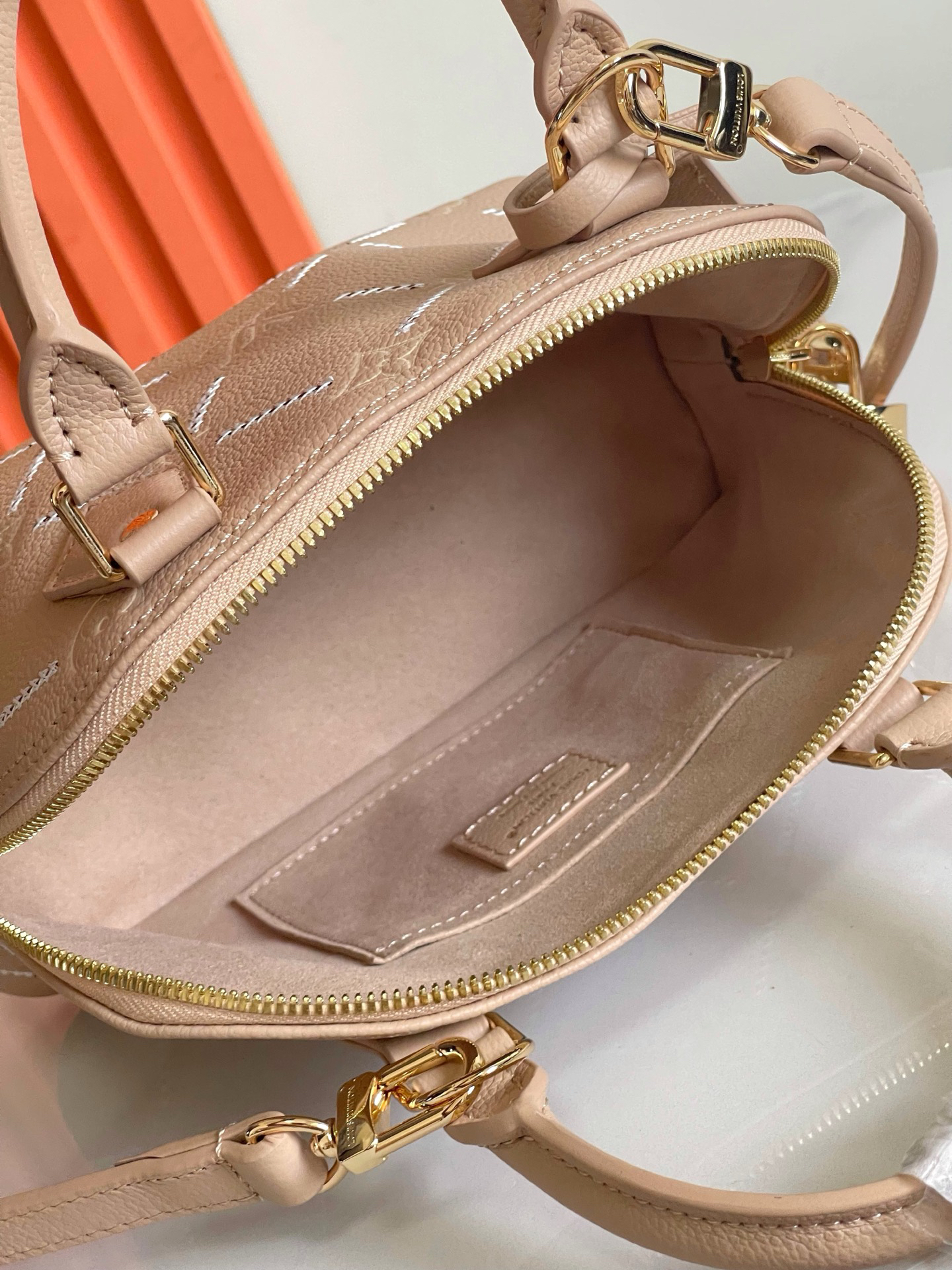 Louis Vuitton Alma BB Monogram Empreinte Leather Handbag - Image 8