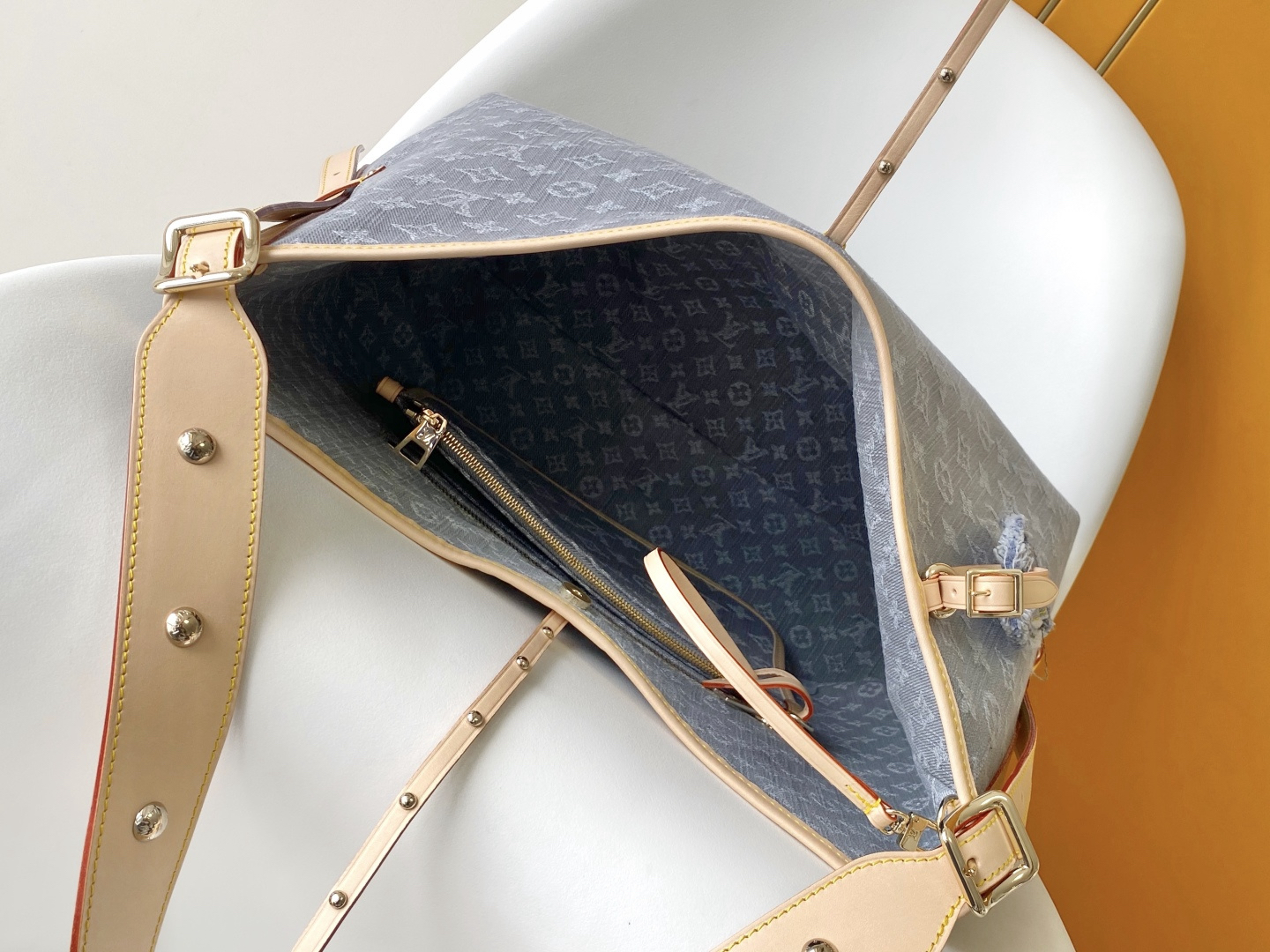 Louis Vuitton CarryAll MM Monogram Denim Handbag - Image 8