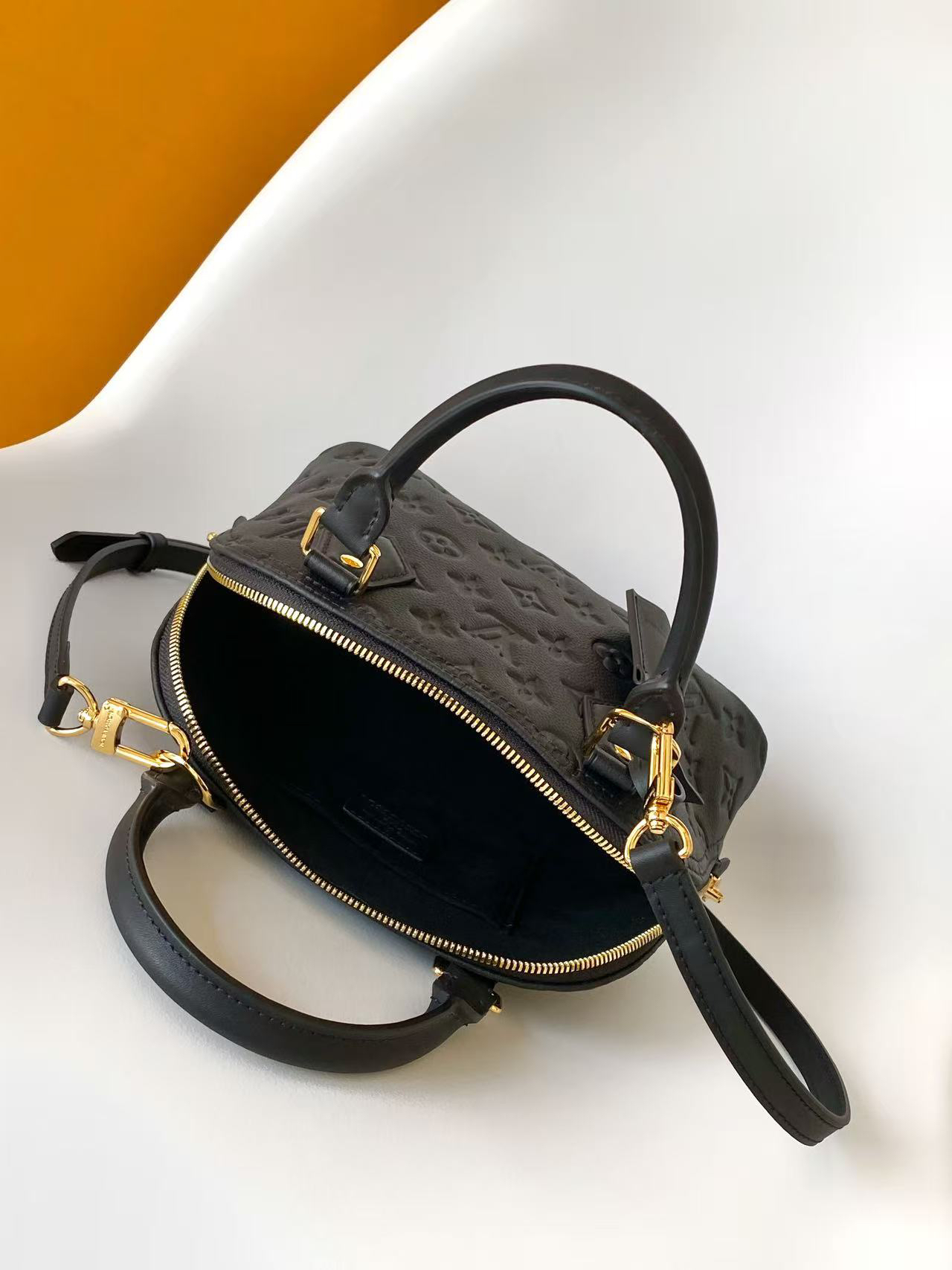 Louis Vuitton Alma BB Monogram Empreinte Leather Handbag - Image 8