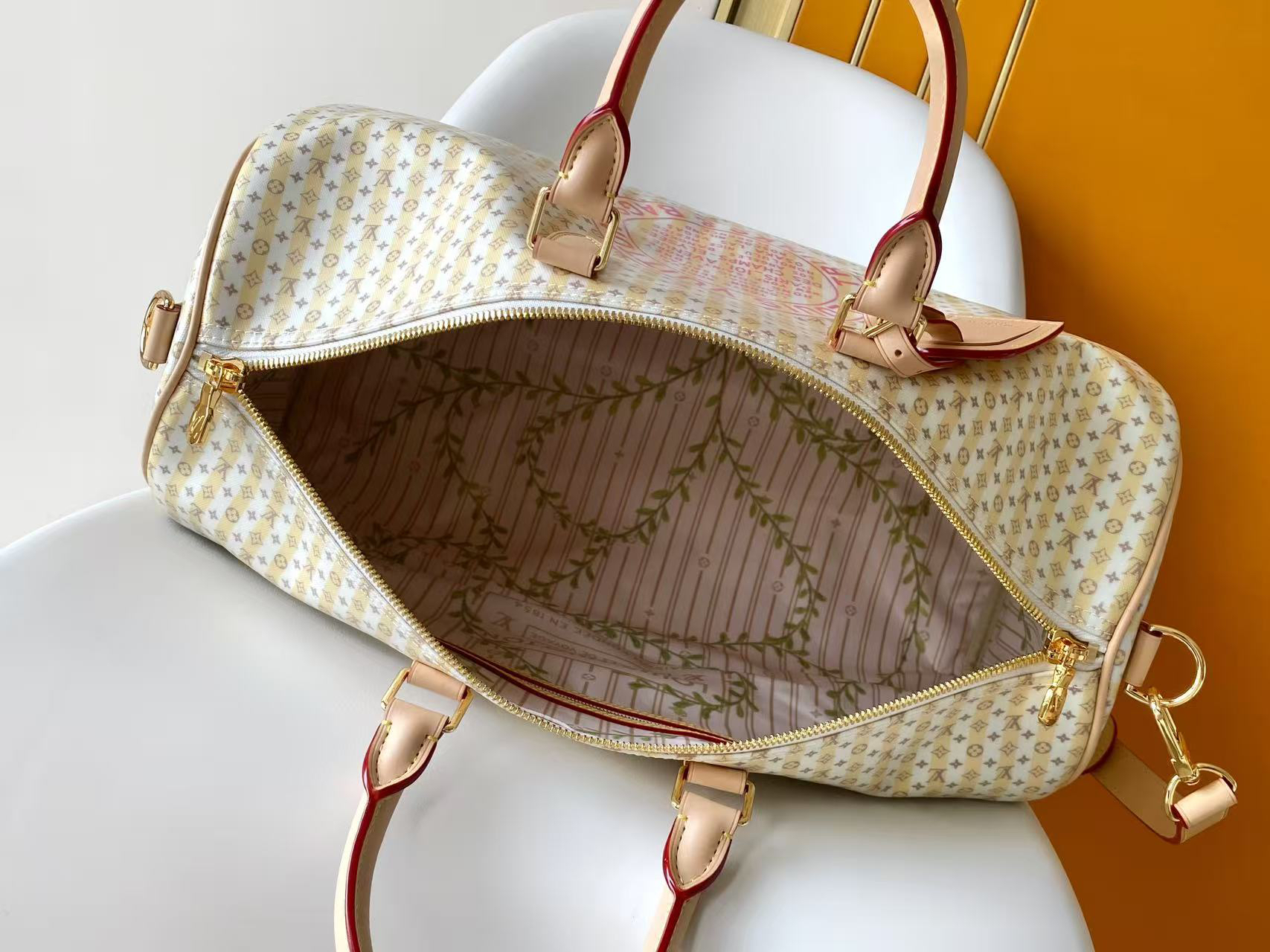 Louis Vuitton Keepall Bandouliere 45 Travel Bag in LV Stamp Canvas - Image 8
