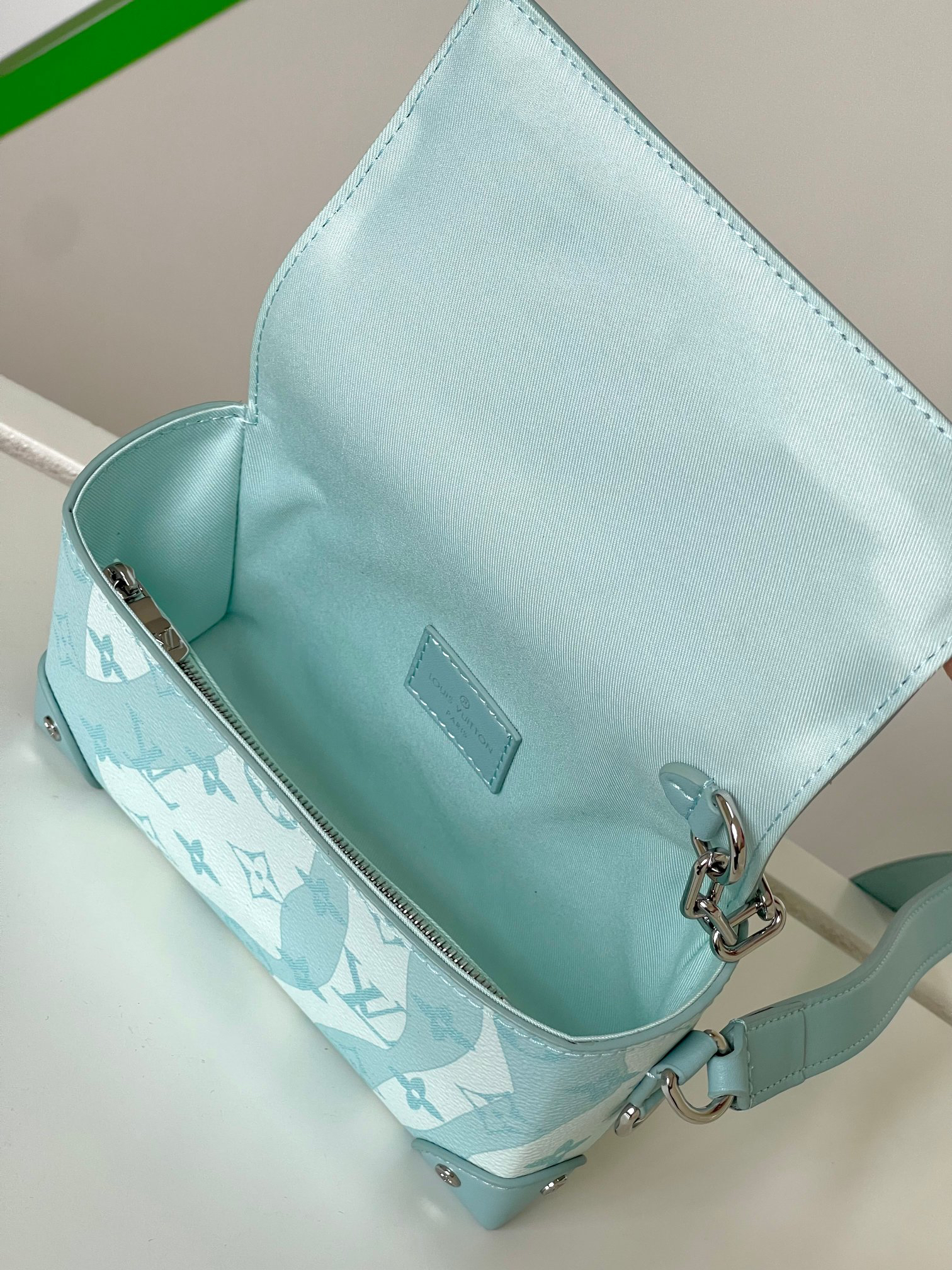 Louis Vuitton M22637 Steamer Mini Crossbody Bag in Monogram Aquagarden - Image 8