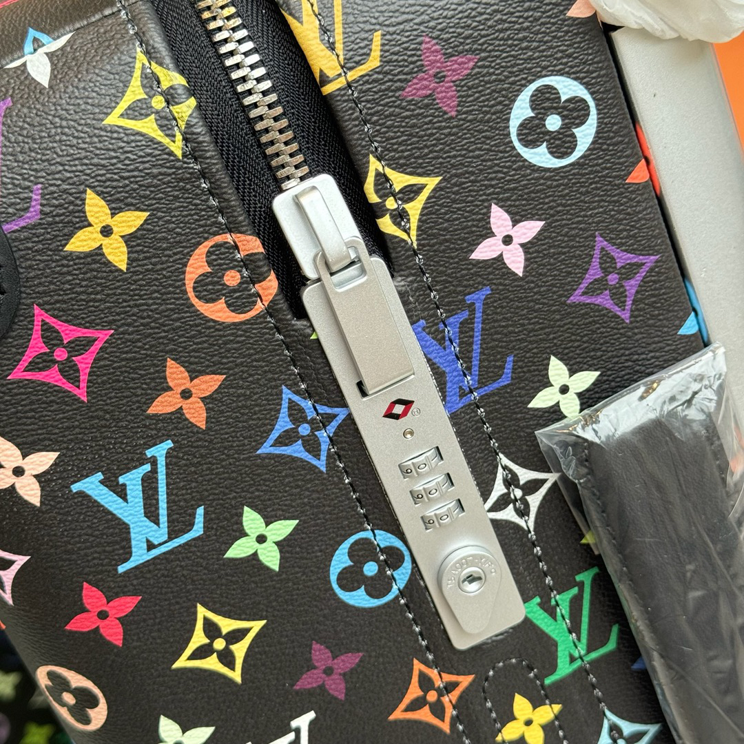 Louis Vuitton Horizon 55 Carry-On Suitcase in Black Multicolor Monogram - Image 8