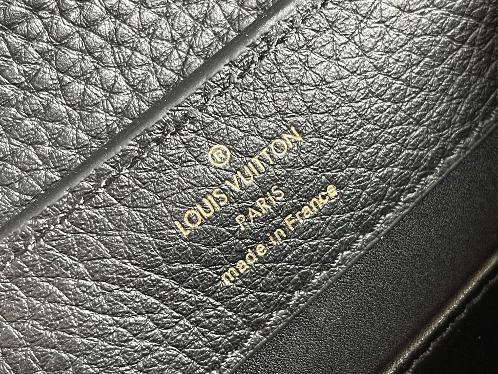 Louis Vuitton Capucines Mini Handbag in Black Crocodile-Textured Leather - Image 8