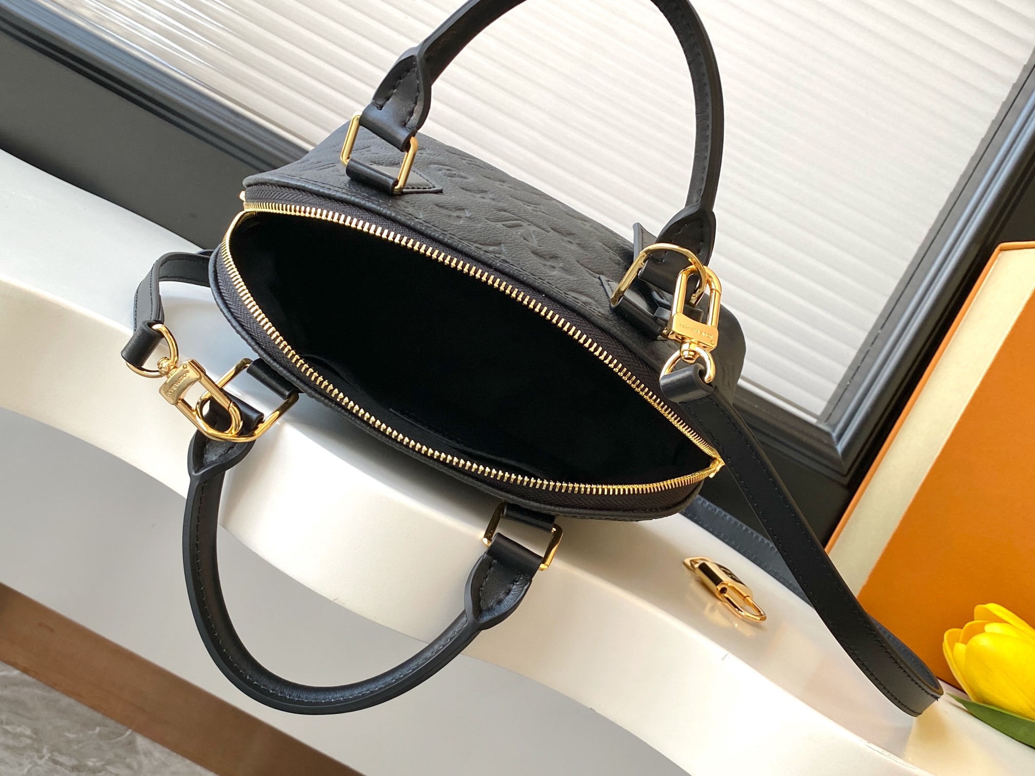 Louis Vuitton Alma BB Handbag in Monogram Empreinte Leather - Image 8