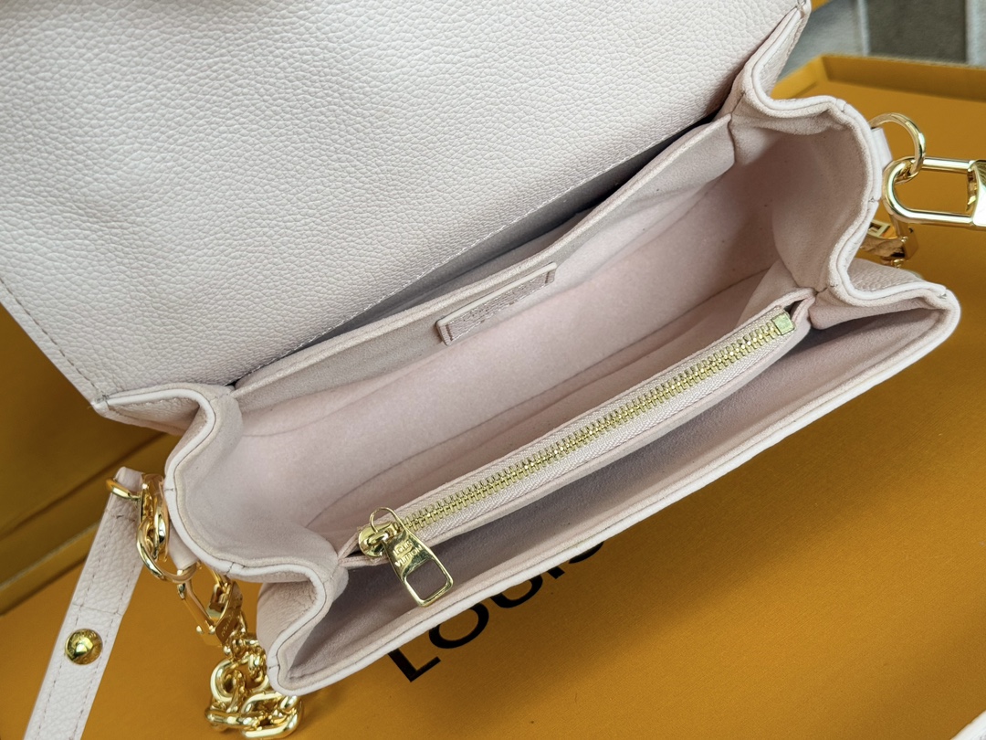 Louis Vuitton Pochette Metis East West Crossbody Bag in Monogram Empreinte Leather, Cherry Blossom Pink - Image 8